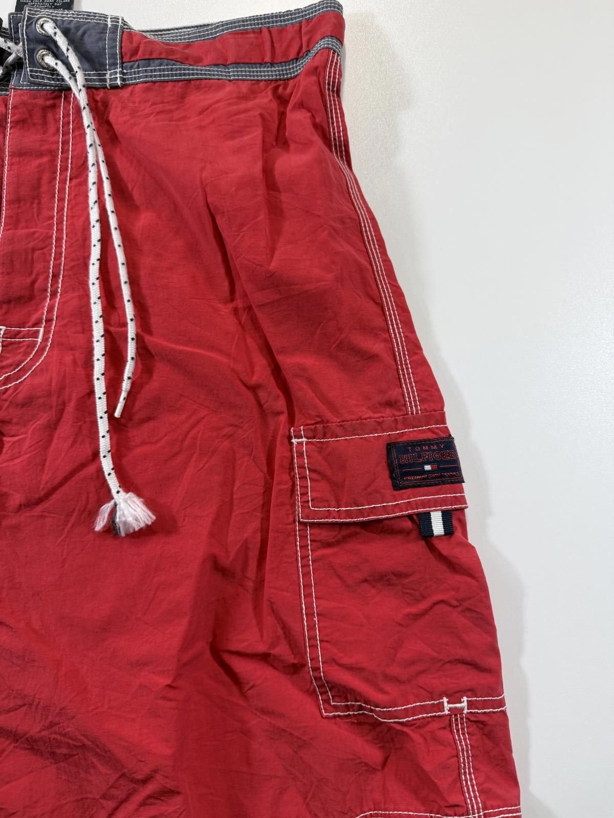 Tommy Hilfiger Tommy Hilfiger Men's Red Cargo Swim Shorts S Size US 30 / EU 46 - 2 Thumbnail