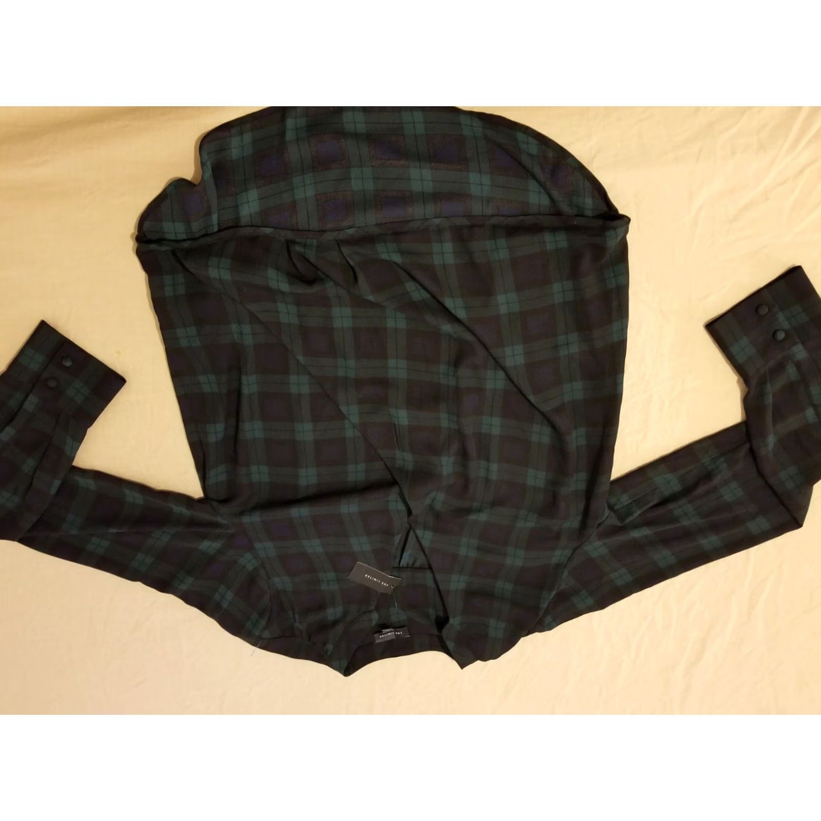 Vintage The Limited Blouse Womens M Medium Green Long Sleeve Shirt Size M / US 6-8 / IT 42-44 - 2 Thumbnail