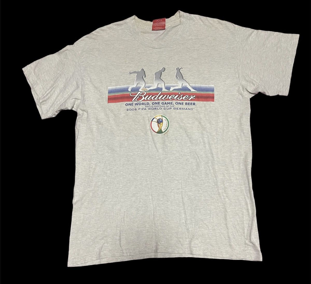 image of Vintage Budweiser x Fifa World Cup 2006 Tee Shirt in White, Men's (Size Medium)