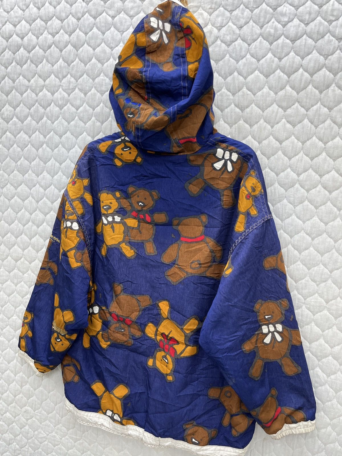 Ellesse × Vintage 🔥🔥🔥STEALS ELLESE BEAR OVER PRINT REVERSIBLE HOODIE JACKET Size L / US 10 / IT 46 - 12 Thumbnail