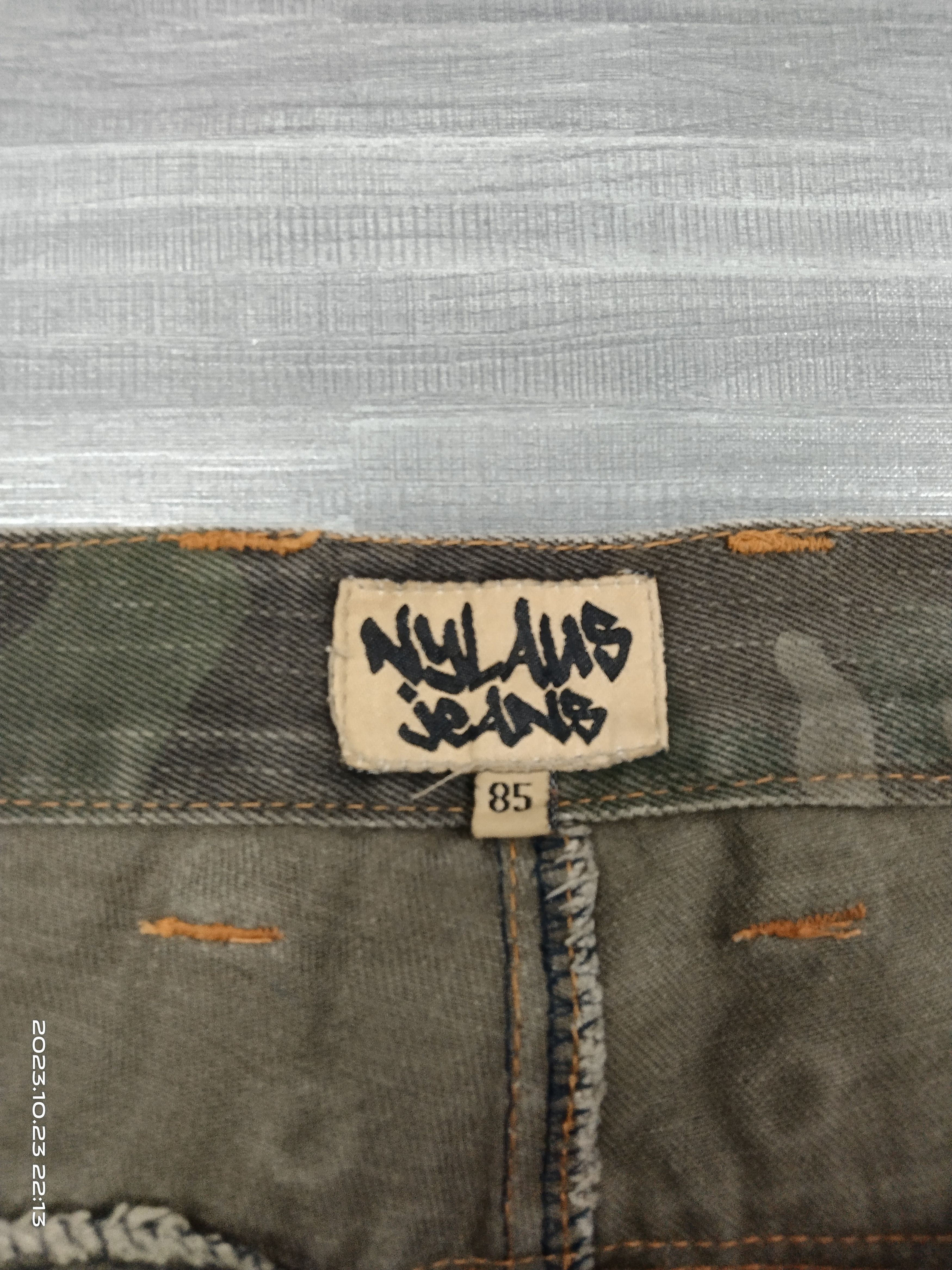 Japanese Brand FLARE SICK RIPED DOUBLE WAIST NYLAUS JEANS Size US 32 / EU 48 - 9 Thumbnail