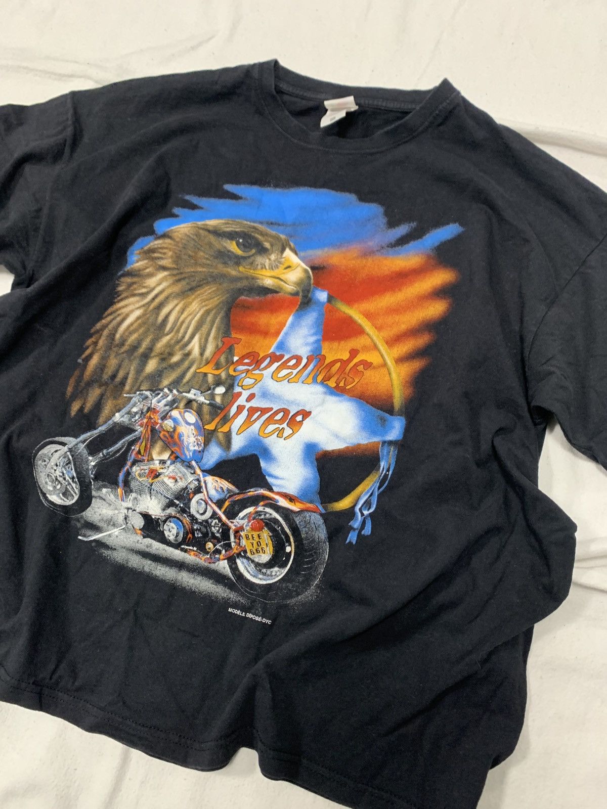 Band Tees × Vintage VINTAGE BIKER STREETWEAR PRINTED T-SHIRT Size US XL / EU 56 / 4 - 2 Thumbnail