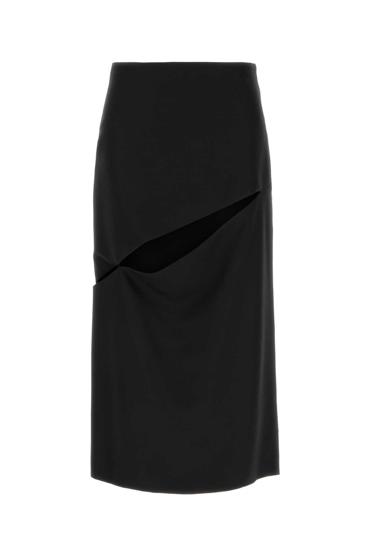 Jil Sander Black Wool Blend Skirt Size 27" / US 4 / IT 40 - 1 Thumbnail
