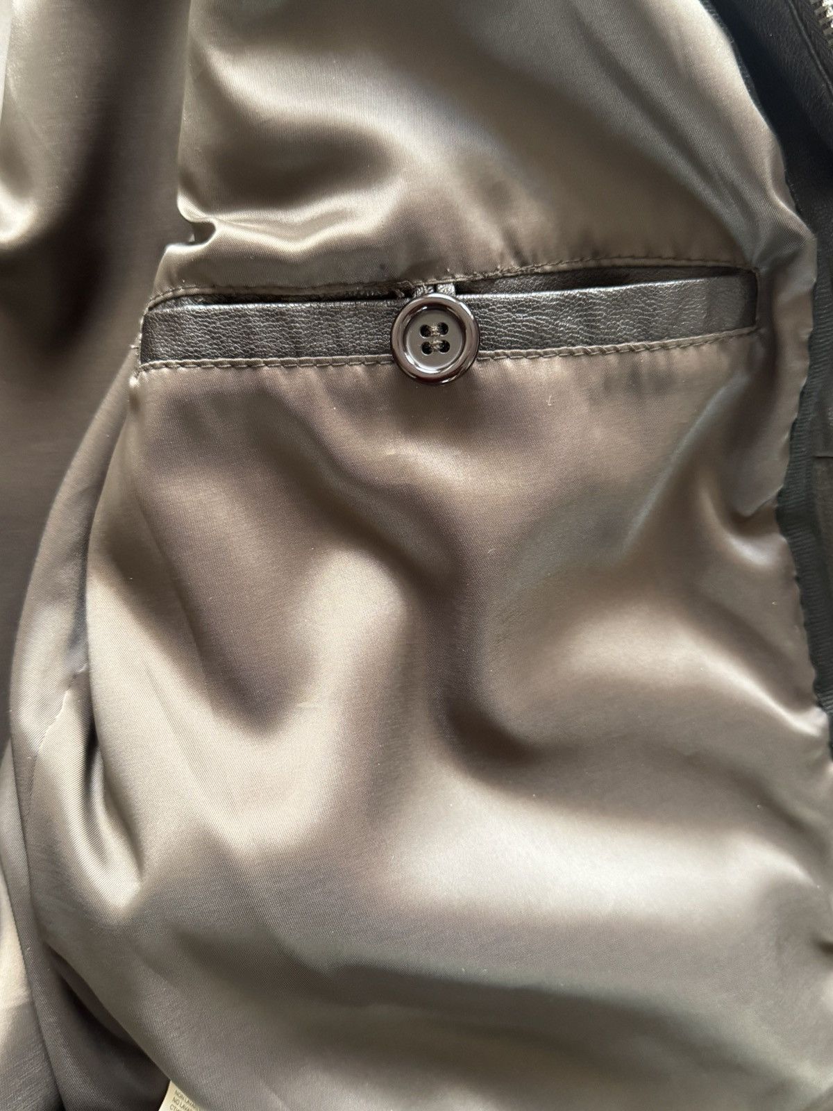 Other Armani Jeans Leather Blouson Jacket 100% Sheep Leather Zip Size US M / EU 48-50 / 2 - 8 Thumbnail