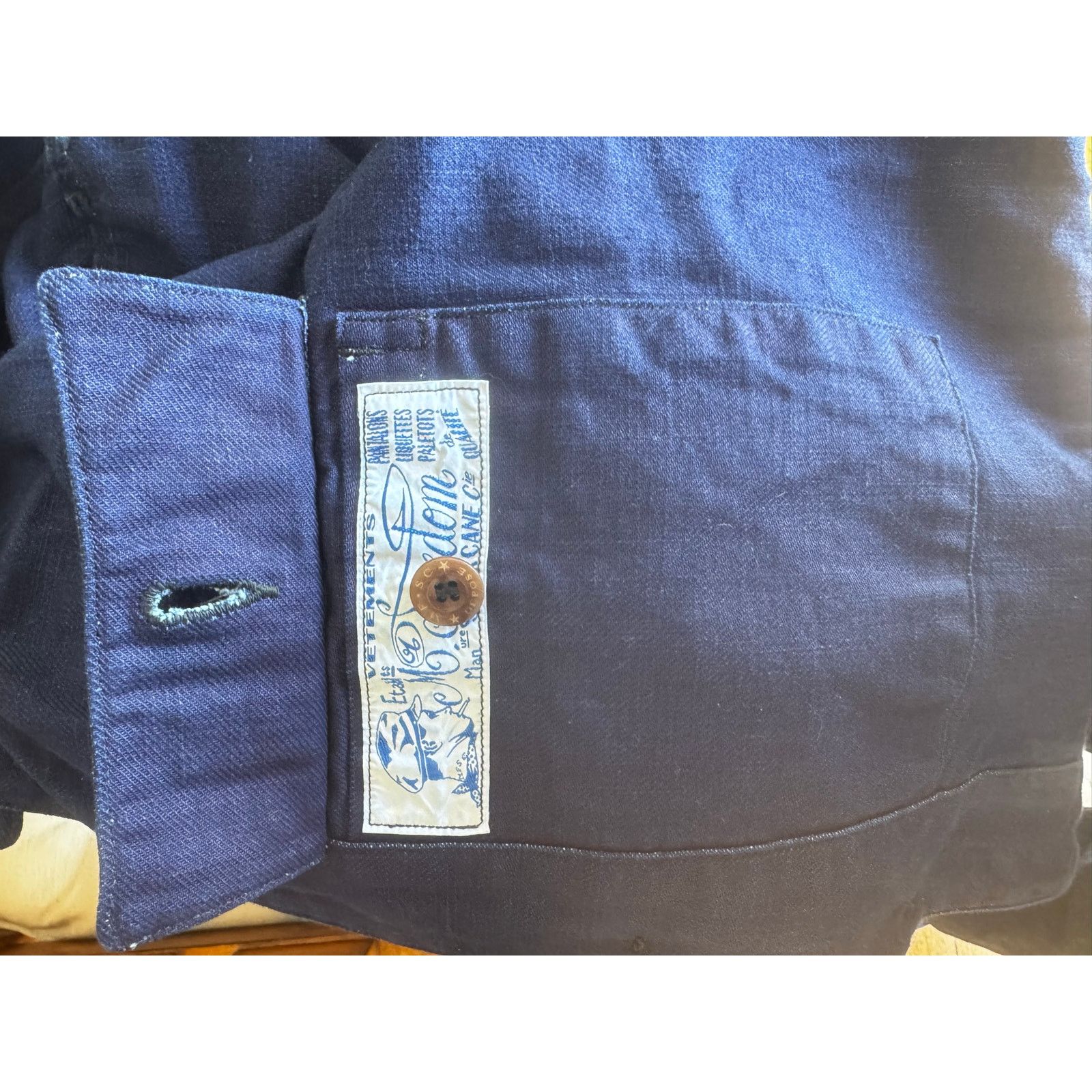 Mister Freedom NWT Mister Freedom Veste Ouvrier Indigo Metisse See Desc Size US M / EU 48-50 / 2 - 6 Thumbnail