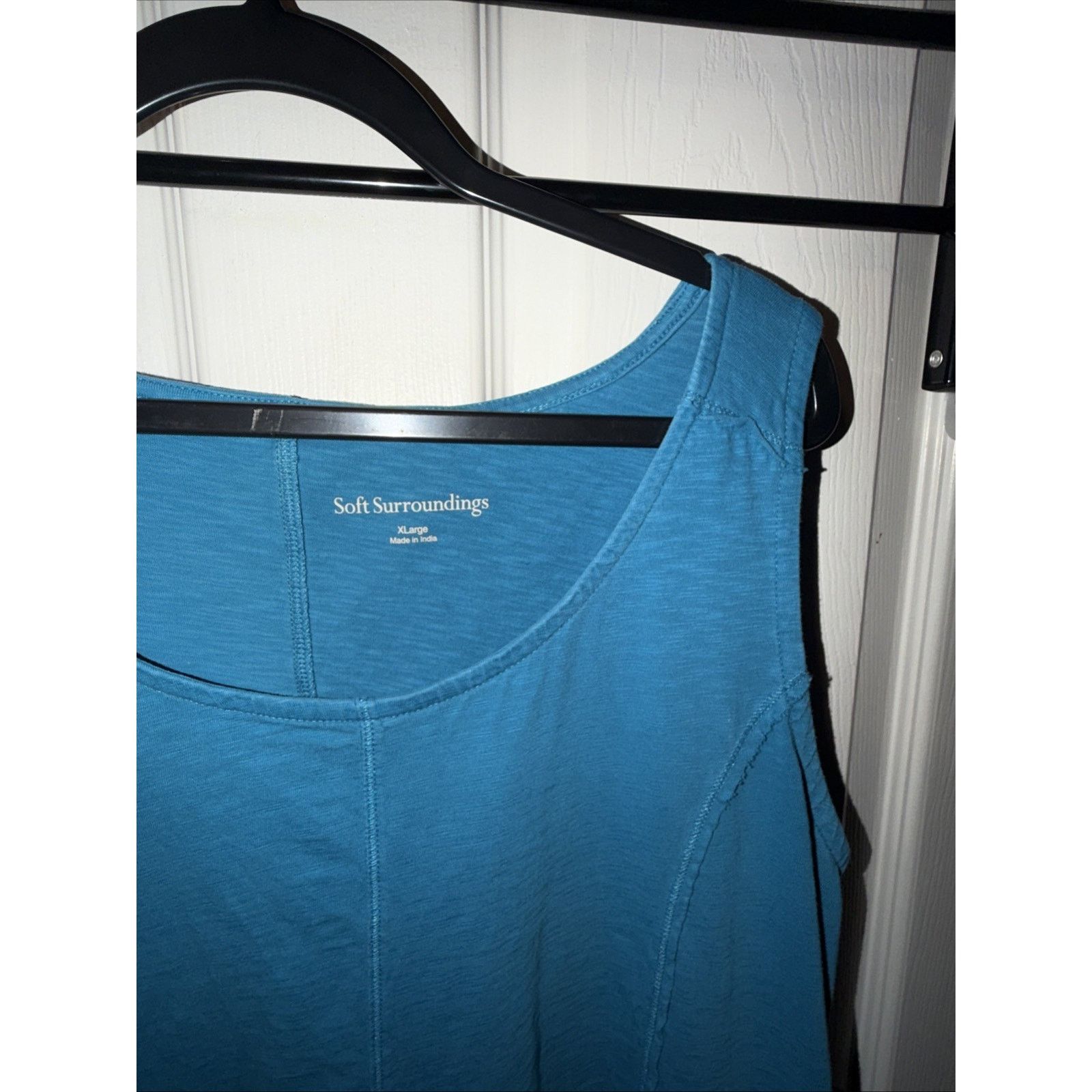 Soft Surroundings Soft Surroundings Women Teal Blue XL Maxi Dress Pockets Size XL / US 12-14 / IT 48-50 - 5 Thumbnail