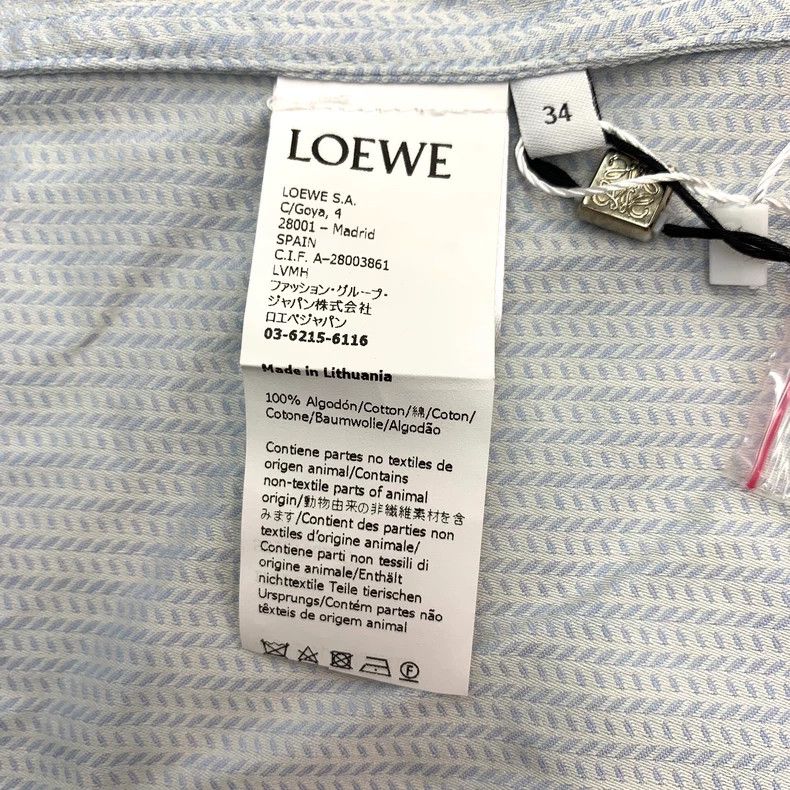 Loewe LOEWE Light blue lizard jacquard bow tie cotton single row Size 4XL / US 24-26 - 7 Thumbnail