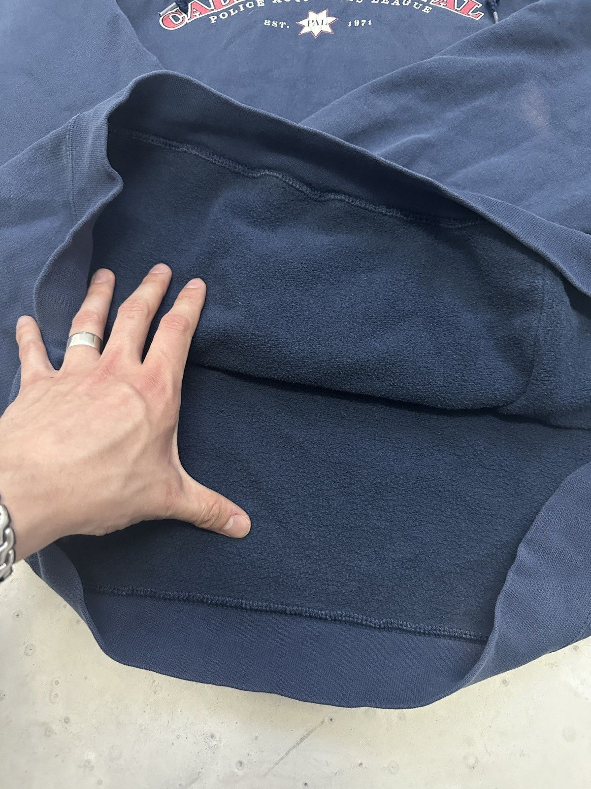4GSELLER × Hanes × Vintage Vintage 90s Hanes Navy blue sun washed California Pal hoodie Size US XL / EU 56 / 4 - 9 Thumbnail