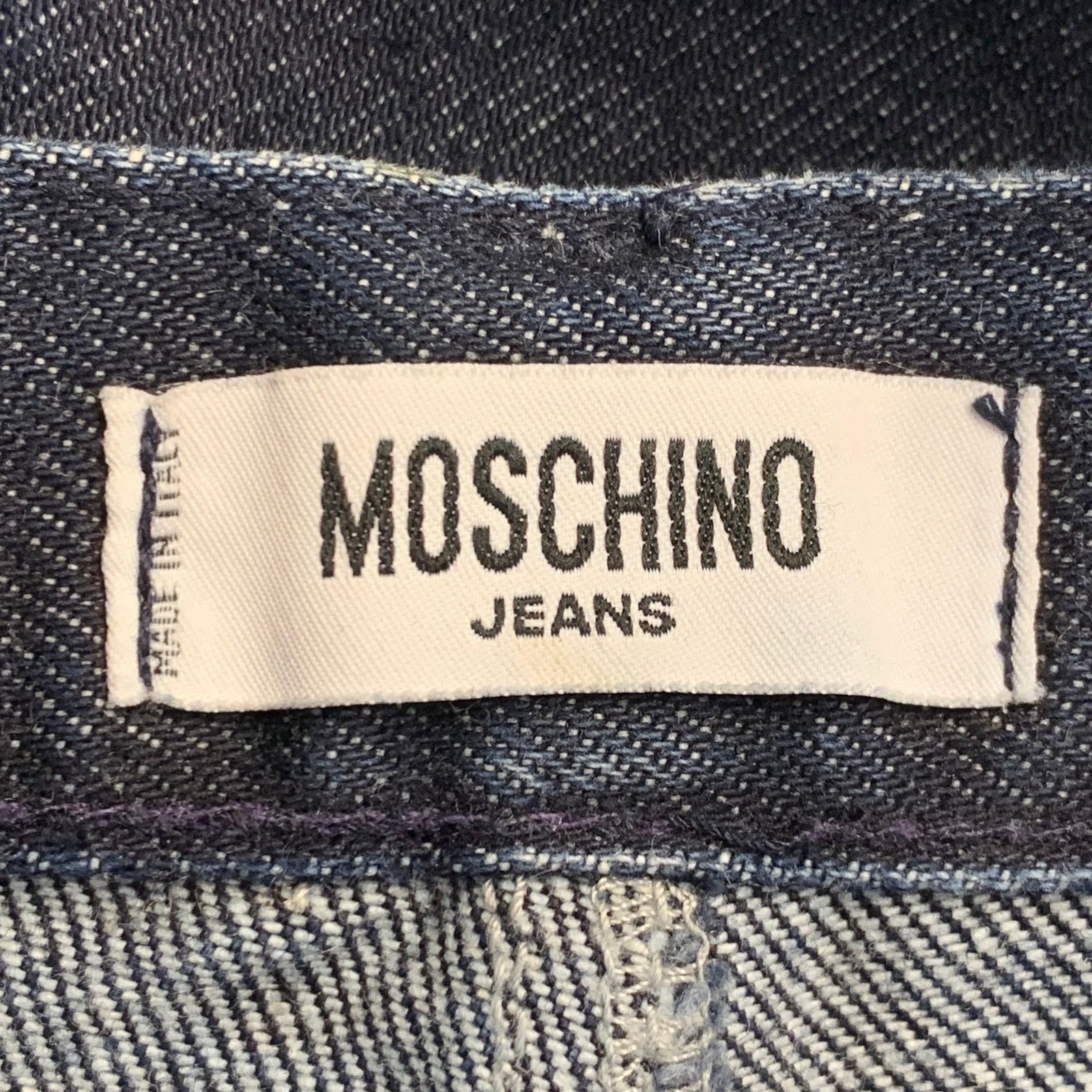 Moschino MOSCHINO Size 6 Indigo Denim Twill Floral Straight Jeans Size 28" / US 6 / IT 42 - 4 Thumbnail