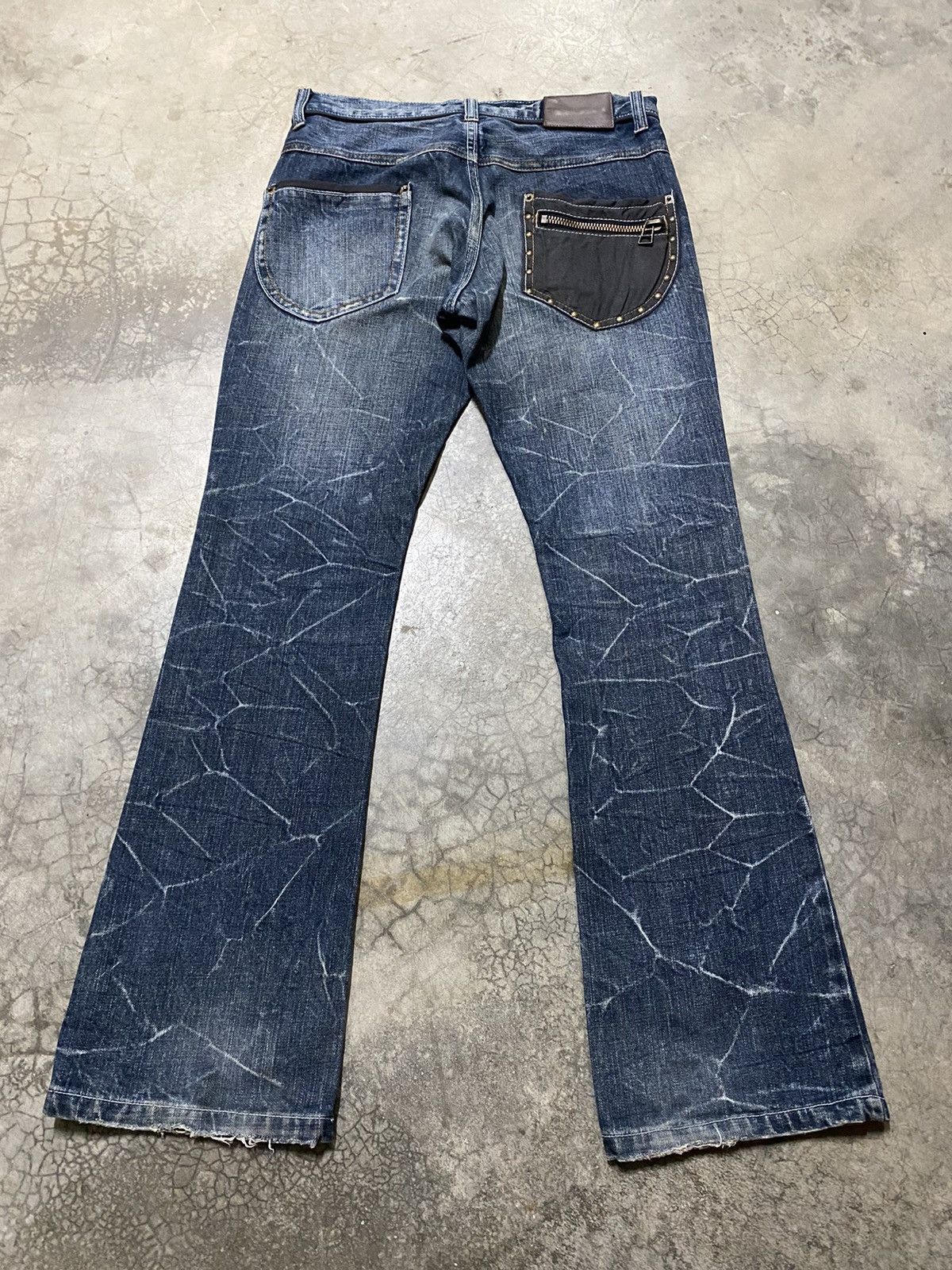 Hysteric Glamour × If Six Was Nine × Tornado Mart Flare Jeans Japanese Beach Sound Lightning Distressed Jeans Size US 31 - 1 Thumbnail