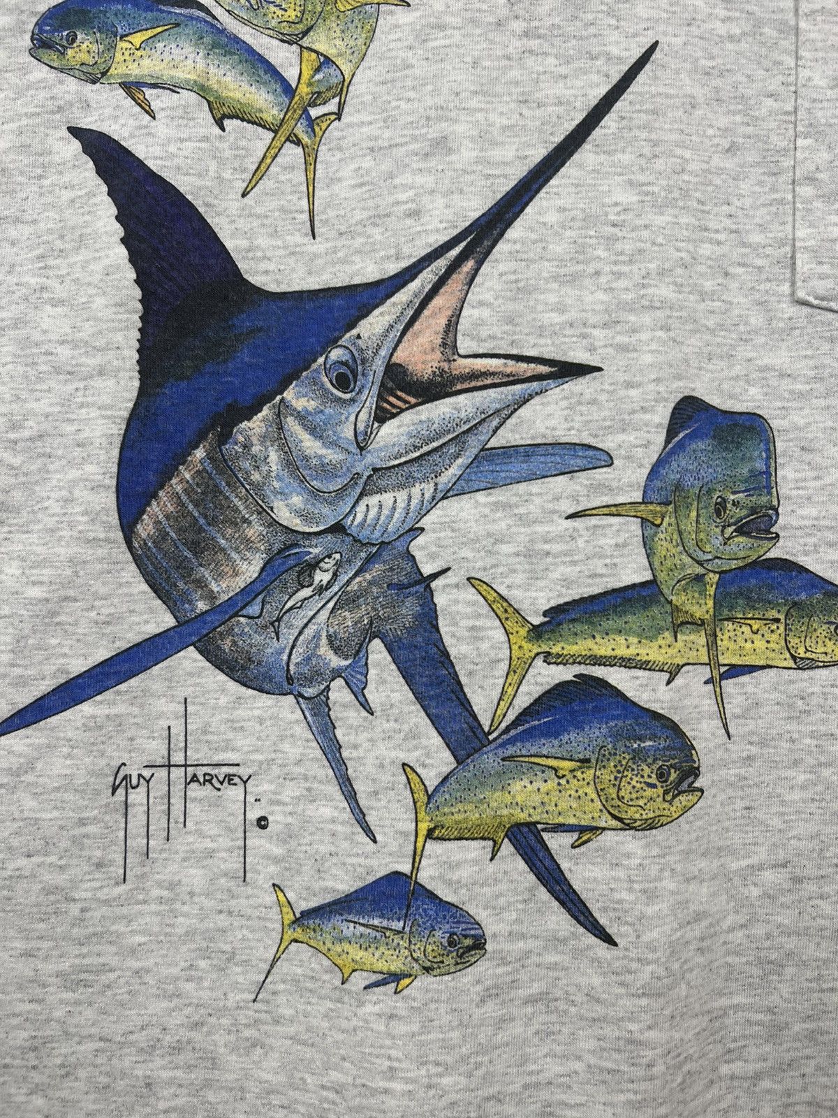 Guy Harvey × Vintage Guy-Harvey Nautical Sealife Fish Artwork Pocket Shirt Size US M / EU 48-50 / 2 - 4 Thumbnail