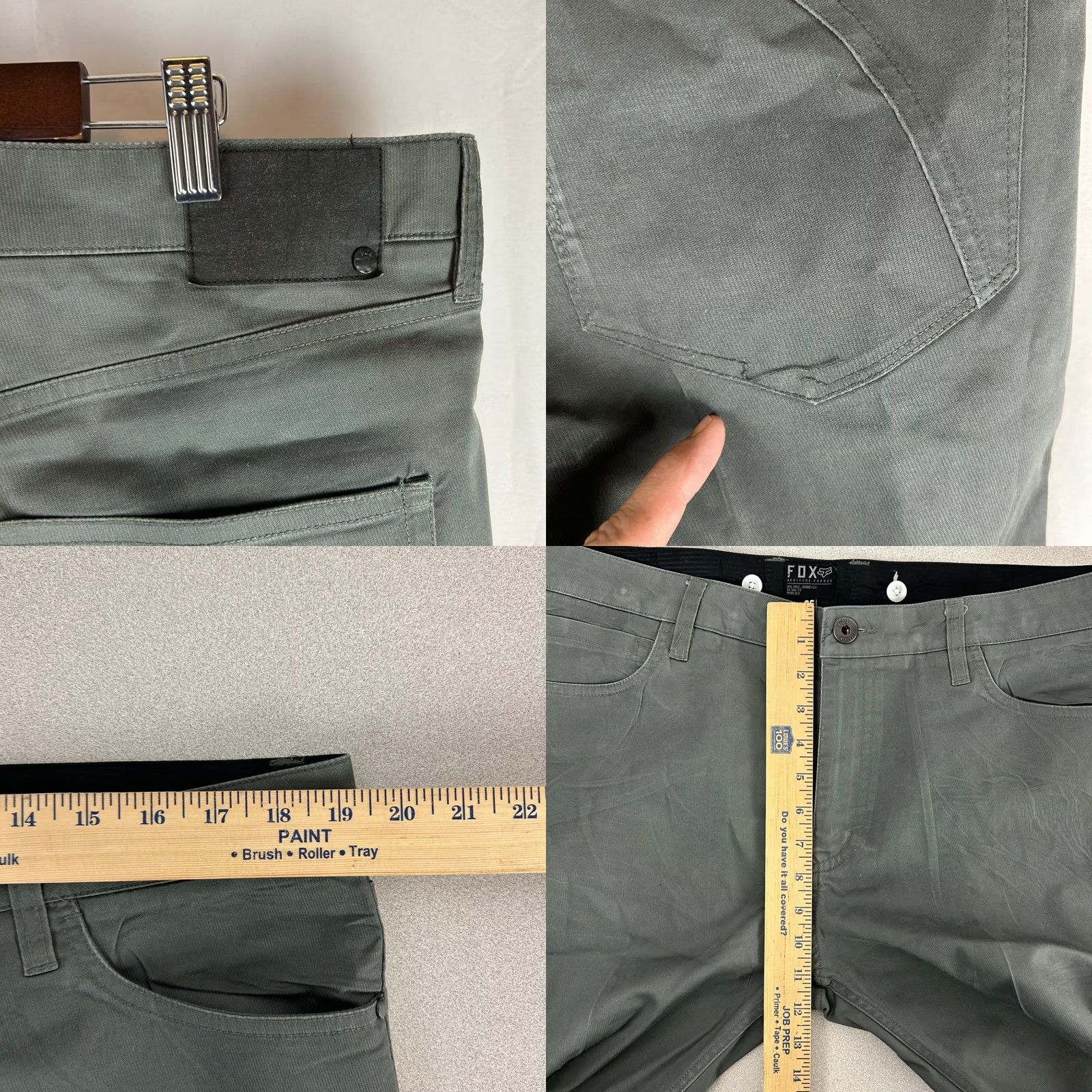 Vintage Fox Mens Grey Flat Front Pants Size 36x32 Casual Business Casual Heritage Forged Size US 36 / EU 52 - 8 Thumbnail