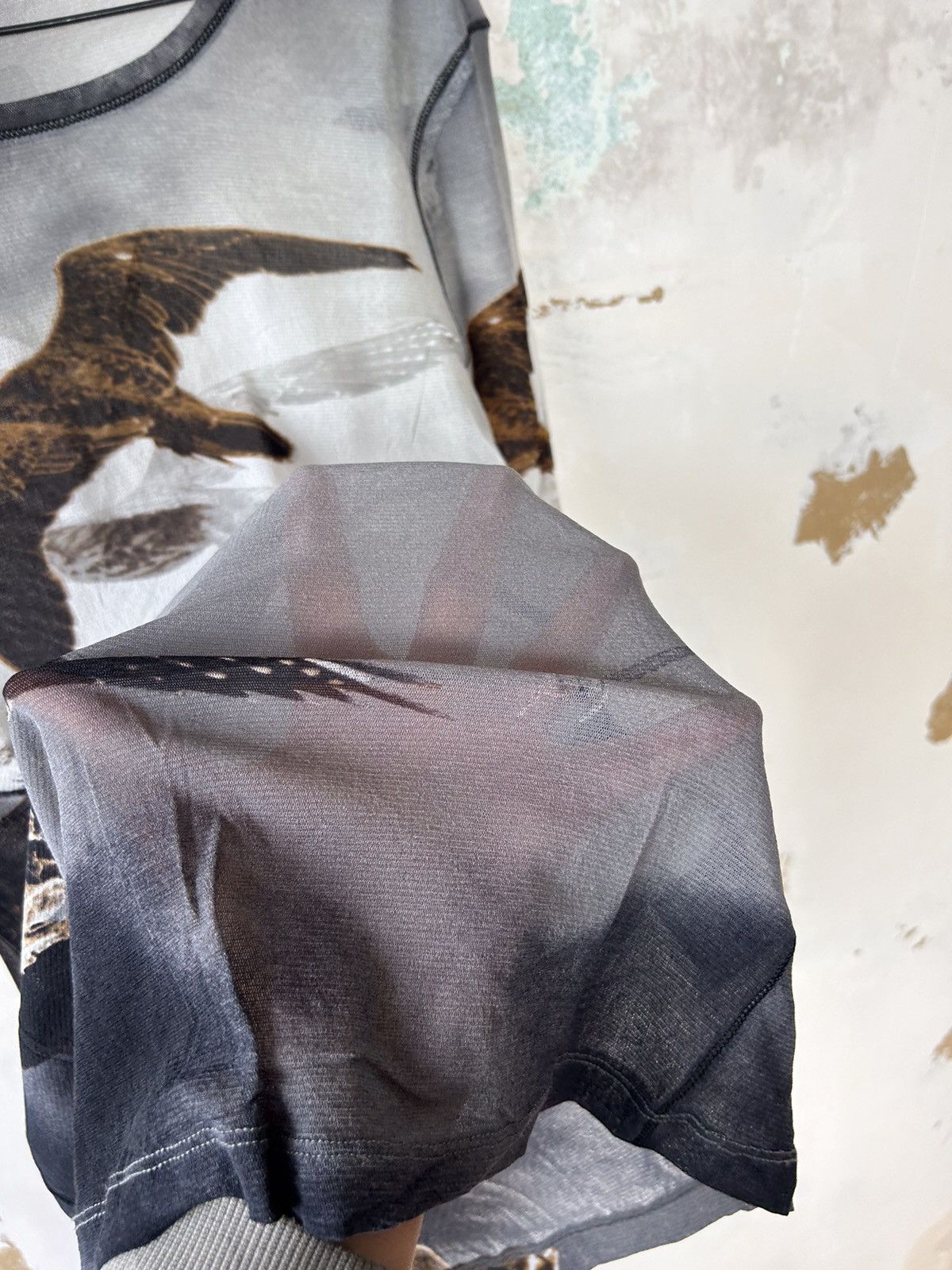 Japanese Brand × Vintage MESH LONG SLEEVE WITH EAGLES Size L / US 10 / IT 46 - 4 Thumbnail