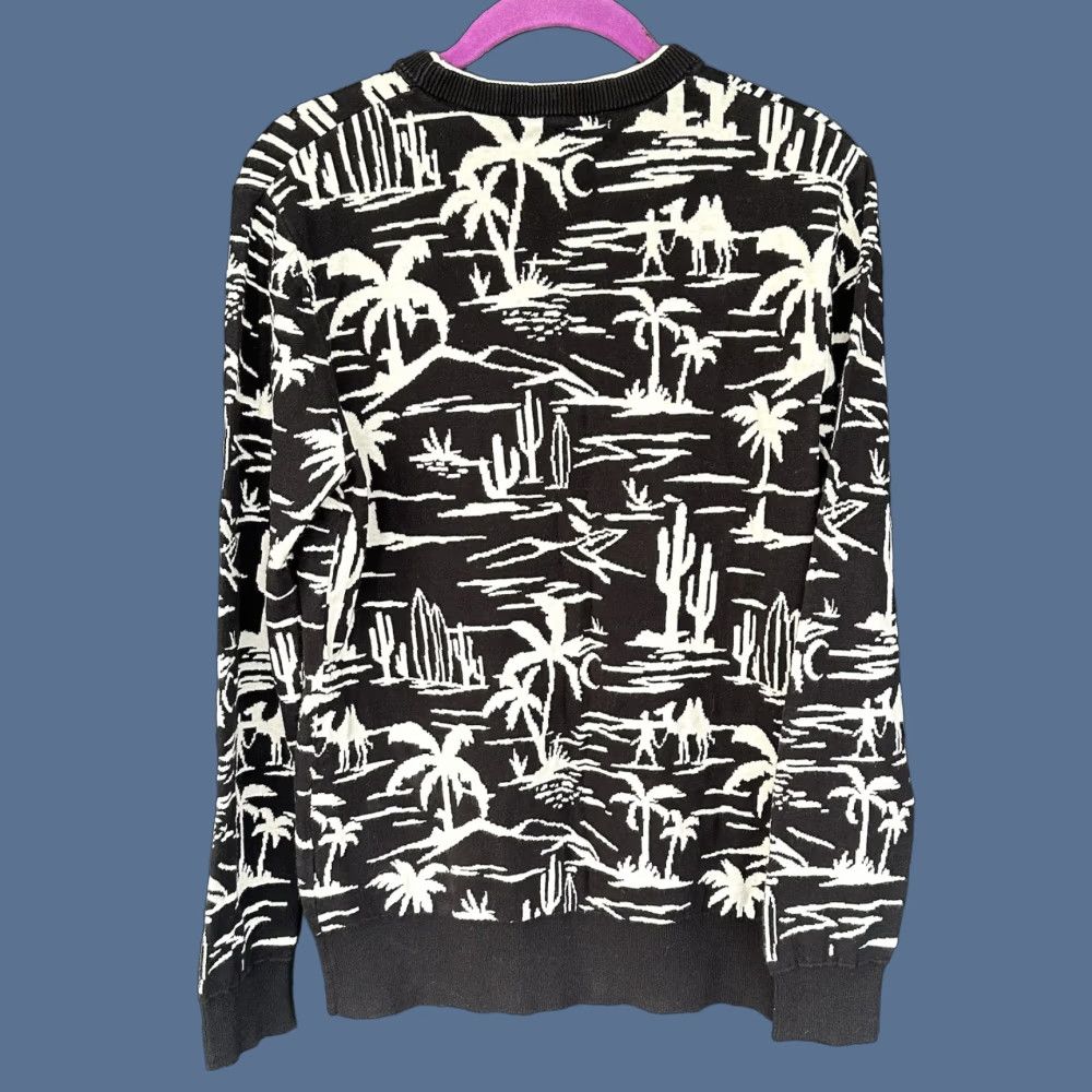 Scotch & Soda Scotch & Soda Sweater Men S Floral Black White Cotton Jacquard Patterned Pullover Size US S / EU 44-46 / 1 - 1 Thumbnail