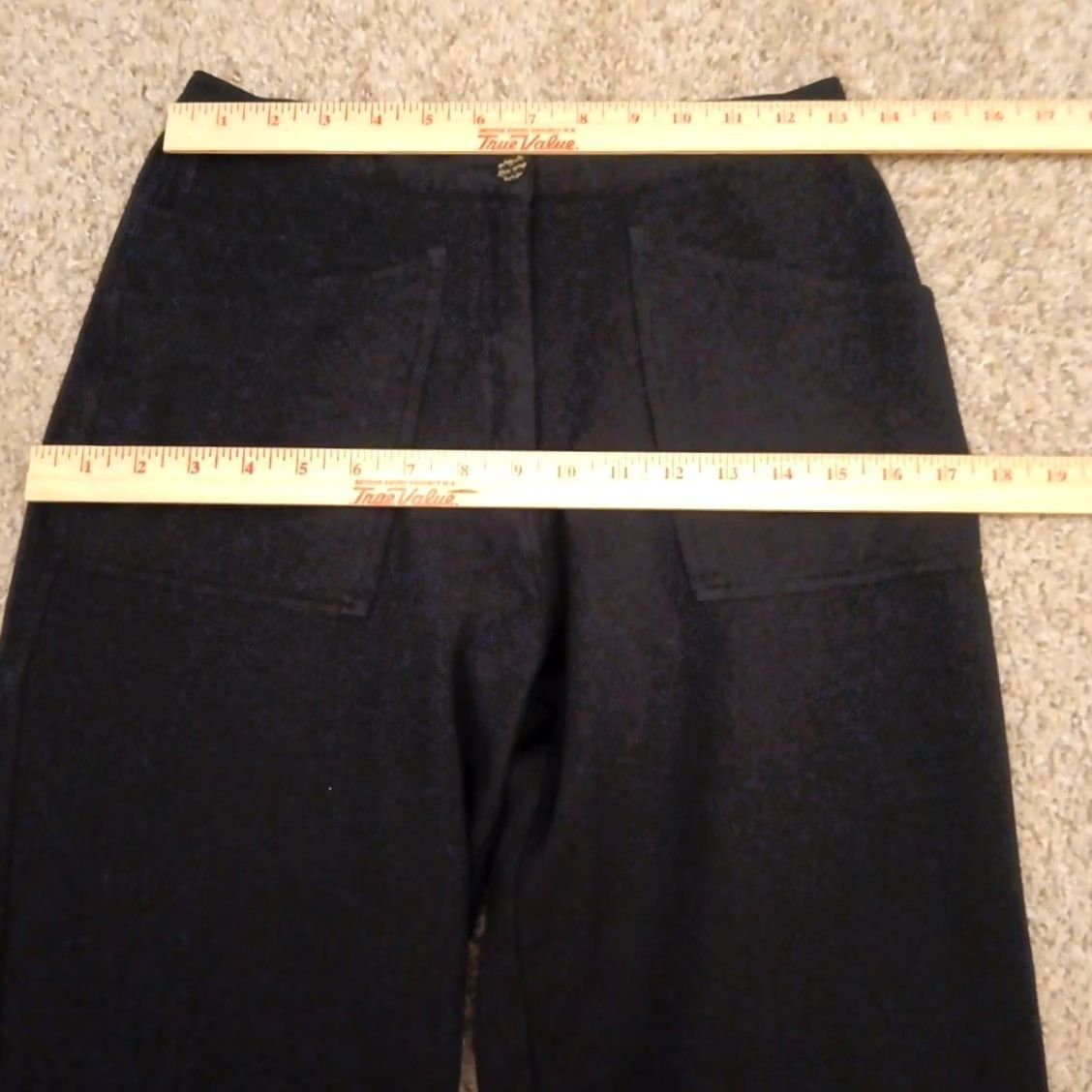 J. Jill J.Jill Cropped Pants Womens Size 6 Black Pockets 26x26 Mid Rise Nylon Rayon Spandex Flat Front Straight Inseam 26 Pants Women Size 28" / US 6 / IT 42 - 2 Thumbnail