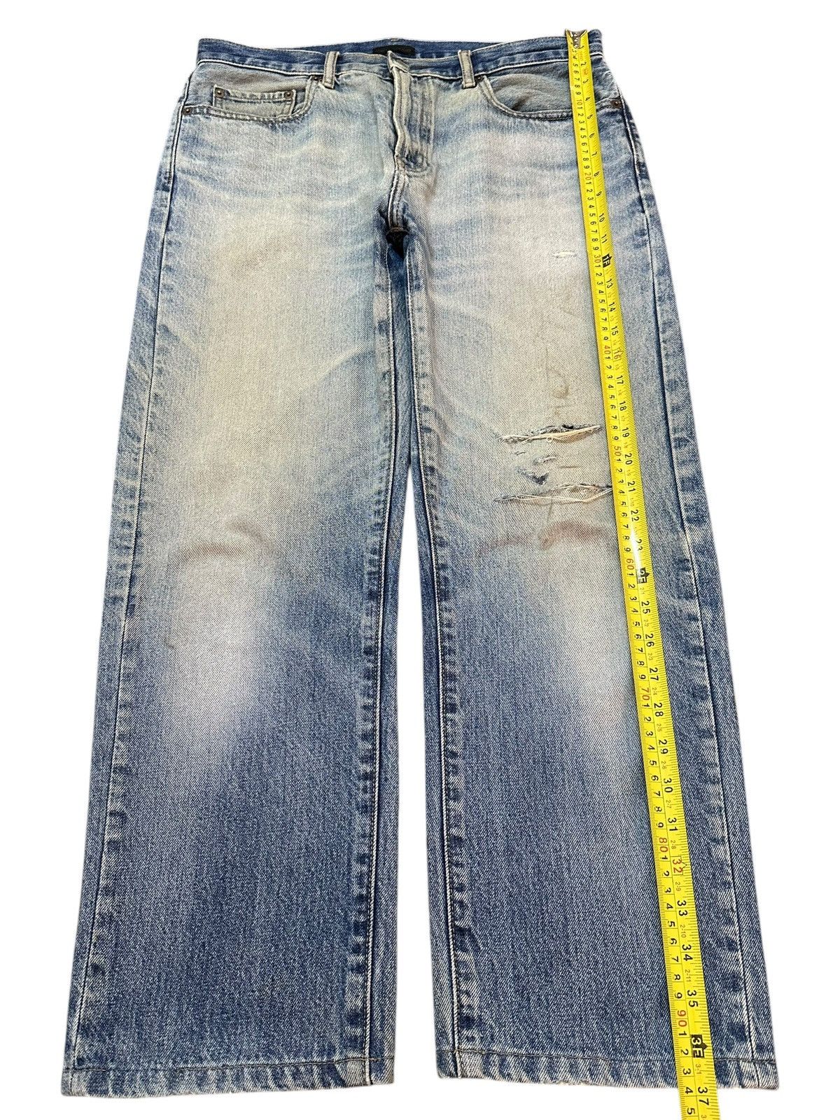 Uniqlo Vintage Japanese Uniqlo Faded Wash Distressed Loose Jeans Size US 32 / EU 48 - 13 Thumbnail