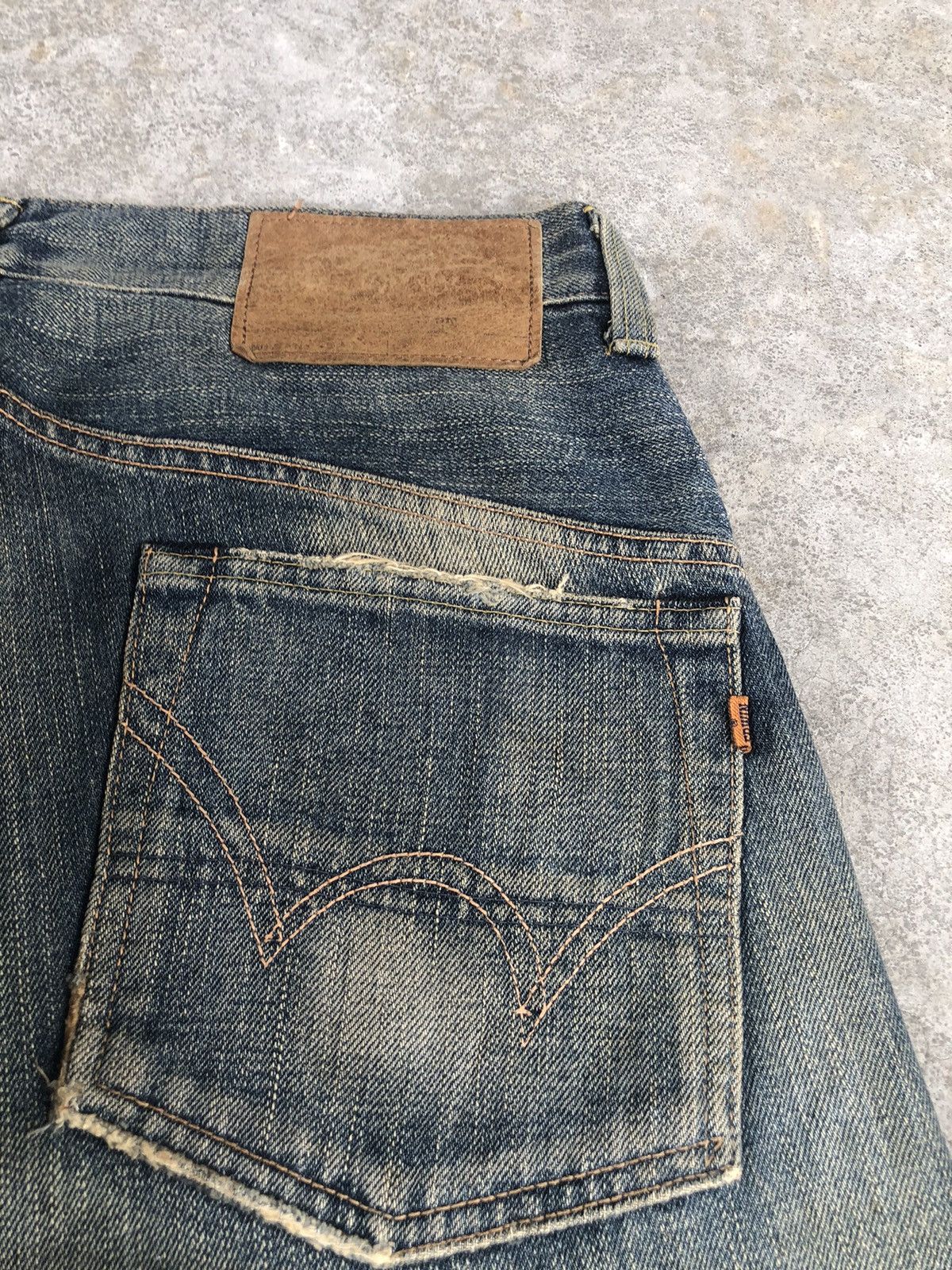 Kapital Vintage Edwin 505 Orange Tab Distressed Denim Size US 32 / EU 48 - 18 Thumbnail