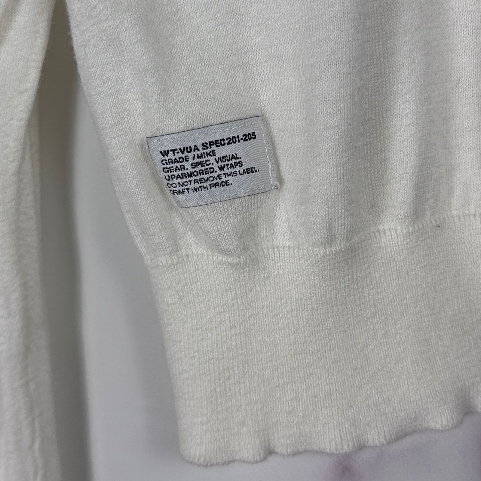Wtaps White Sleeve Stripe Sweater Size US M / EU 48-50 / 2 - 5 Thumbnail