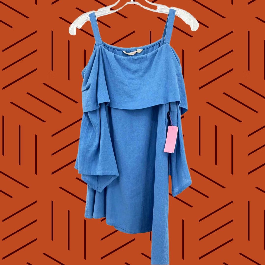 Soft Surroundings Soft Surroundings Blue Long Sleeve Blouse Small Size S / US 4 / IT 40 - 1 Thumbnail