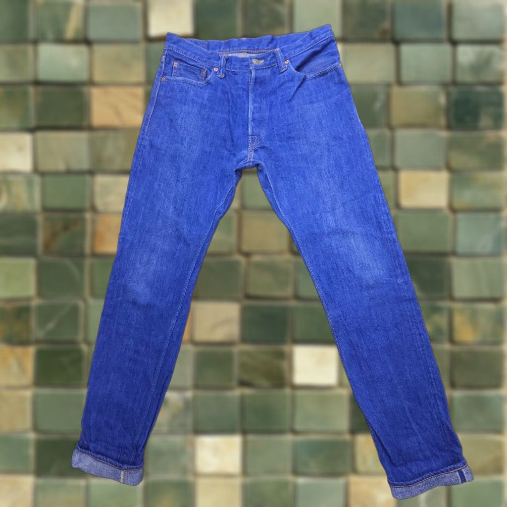 Syoaiya PBJ Jeans Mens 34 Blue Selvedge 19 Tapered Japanese Pure Blue (32 x 33