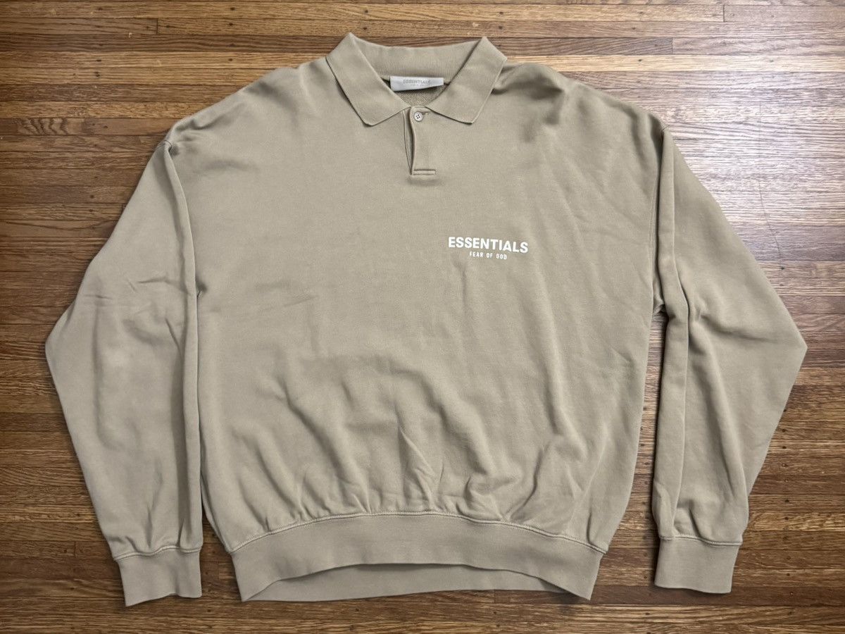 Essentials × Fear of God Fear of God Essentials L/S Polo Oak Size US S / EU 44-46 / 1 - 1 Thumbnail