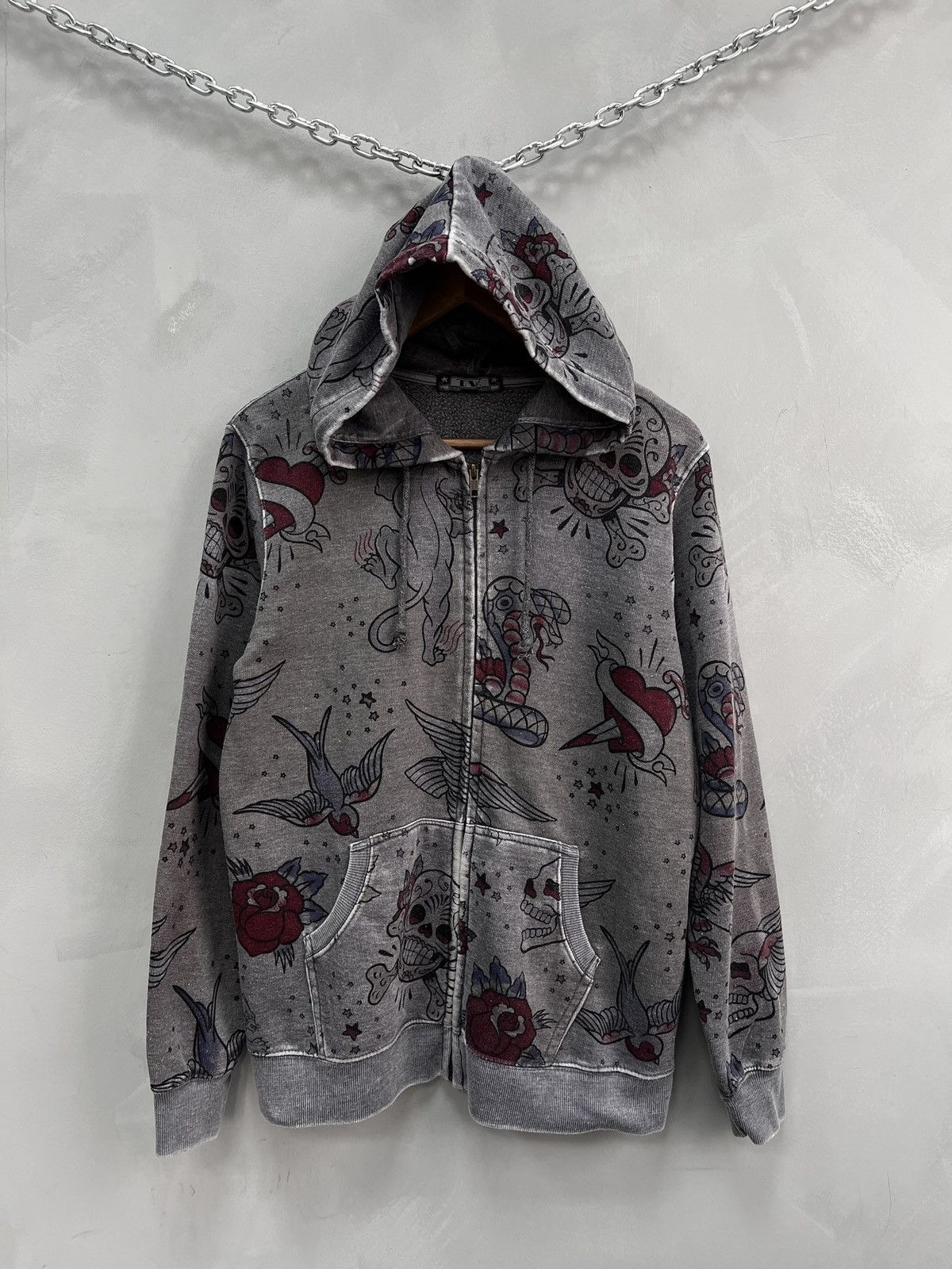 Affliction Vintage japanese hoodie edhardy style y2k rare hype Size US M / EU 48-50 / 2 - 1 Thumbnail