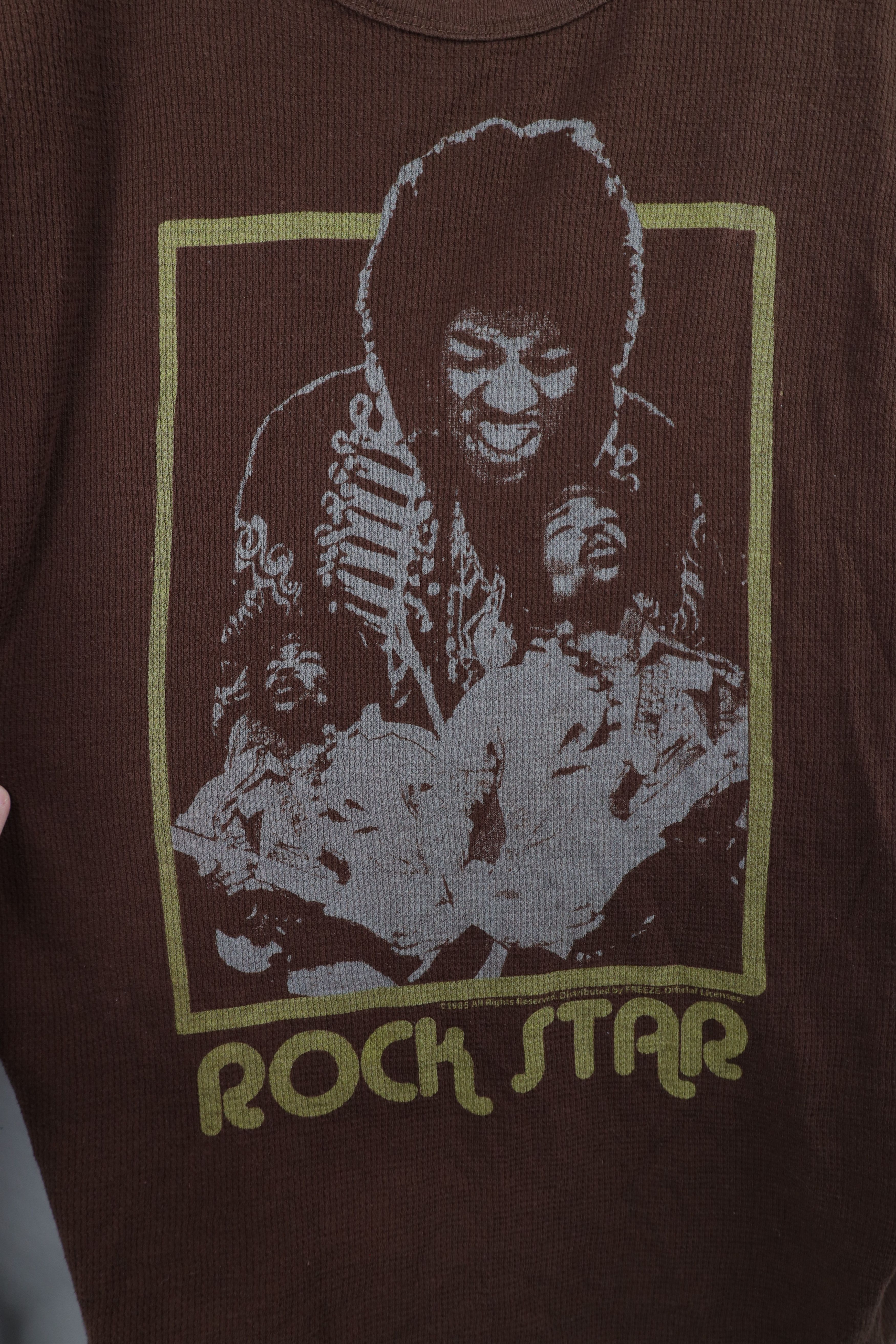 Vintage Vintage 90s Y2K Jimi Hendrix Waffle Knit Long Sleeve T-Shirt Size US XL / EU 56 / 4 - 4 Thumbnail