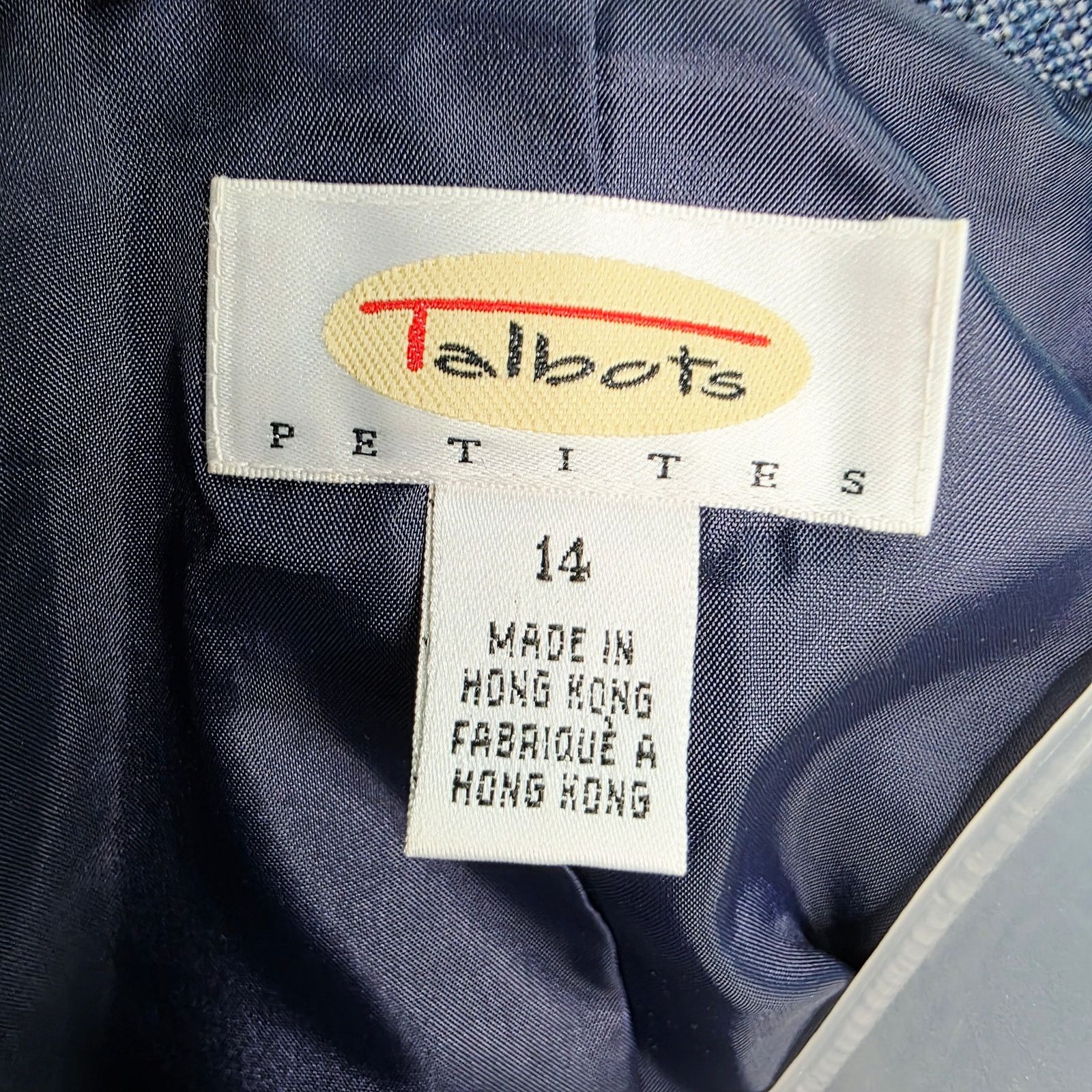 Other Vintage Talbots Petites Blue 100% Wool Women Blazer Jacket Size XL / US 12-14 / IT 48-50 - 3 Thumbnail