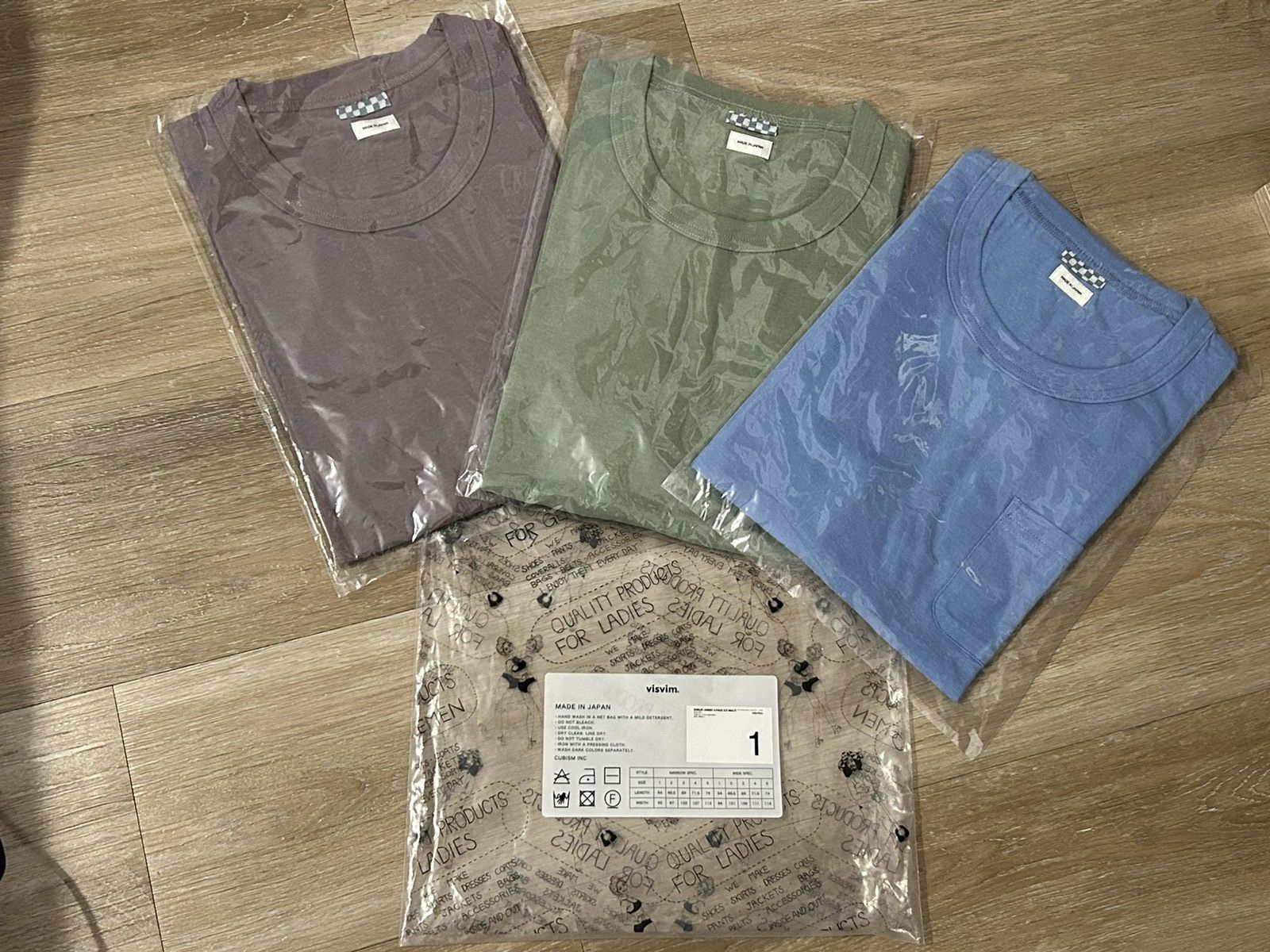 image of Visvim Sublig Jumbo Tee 3 Pack, Men's (Size Small)