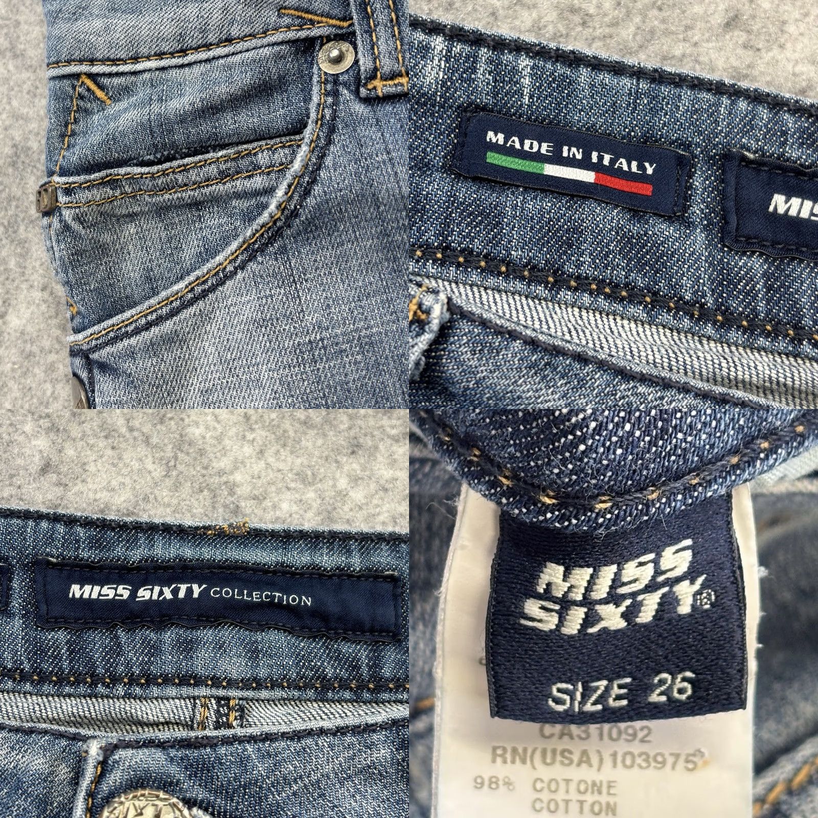 Miss Sixty Miss Sixty Denim Mini Shorts W26 Women Blue Retro Y2K Vintage Summer (Regular) Womens Size 26" / US 2 / IT 38 - 8 Thumbnail