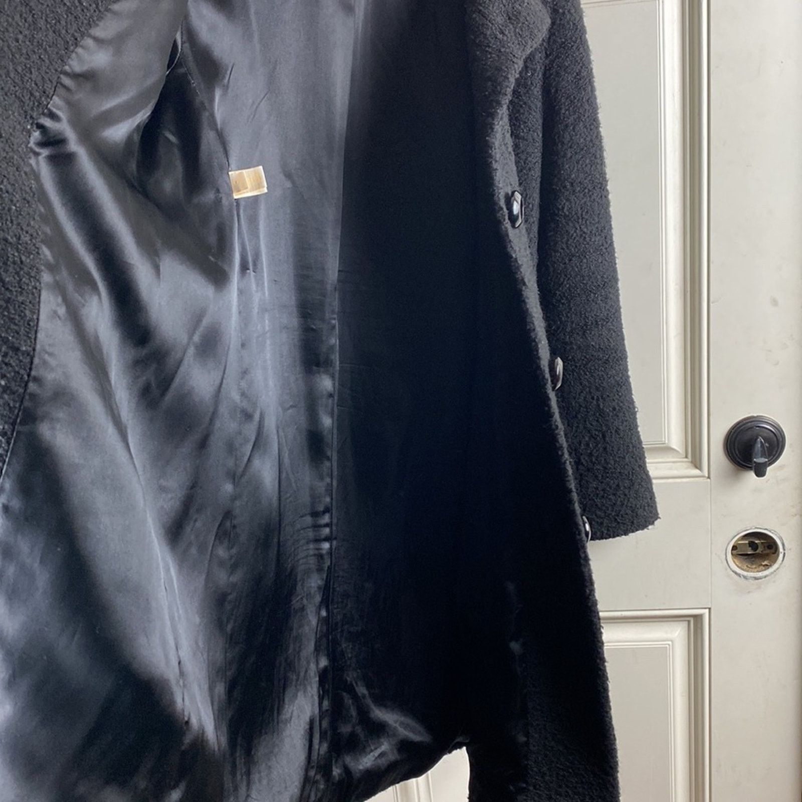 Other FLEURETTE Stand Collar Lined Italian Wool Coat Black SZ.4 Size S / US 4 / IT 40 - 11 Thumbnail