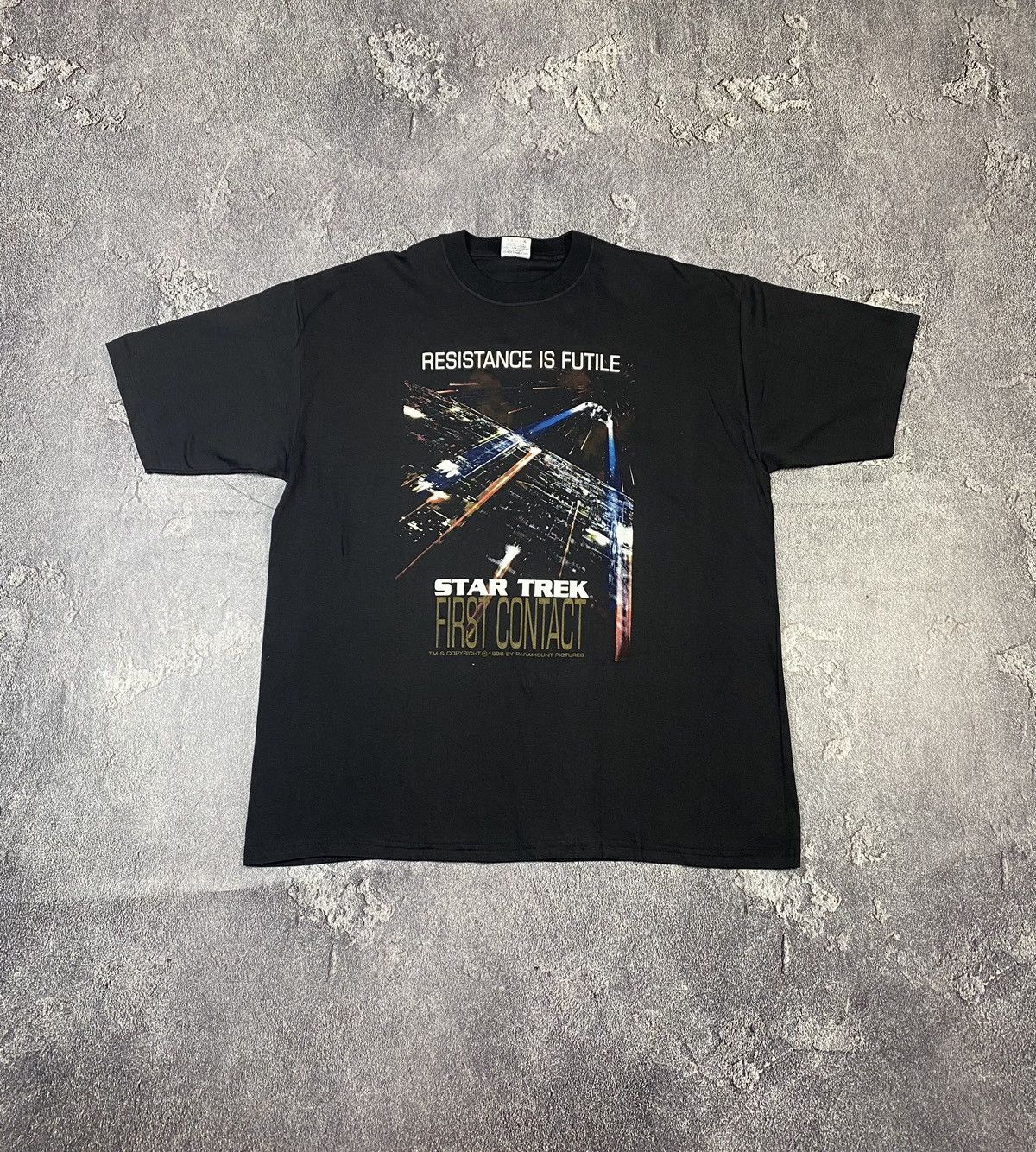 Star Wars × Vintage Vintage 90s Star Trek First Contact Movie T-shirt Size XL Size US XL / EU 56 / 4 - 1 Thumbnail