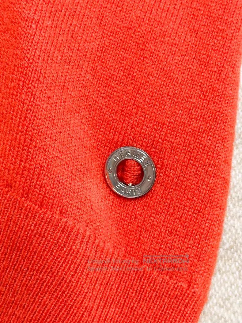Hermes Hermes Red Cashmere Knit Short Sleeve Top Size M / US 6-8 / IT 42-44 - 4 Thumbnail