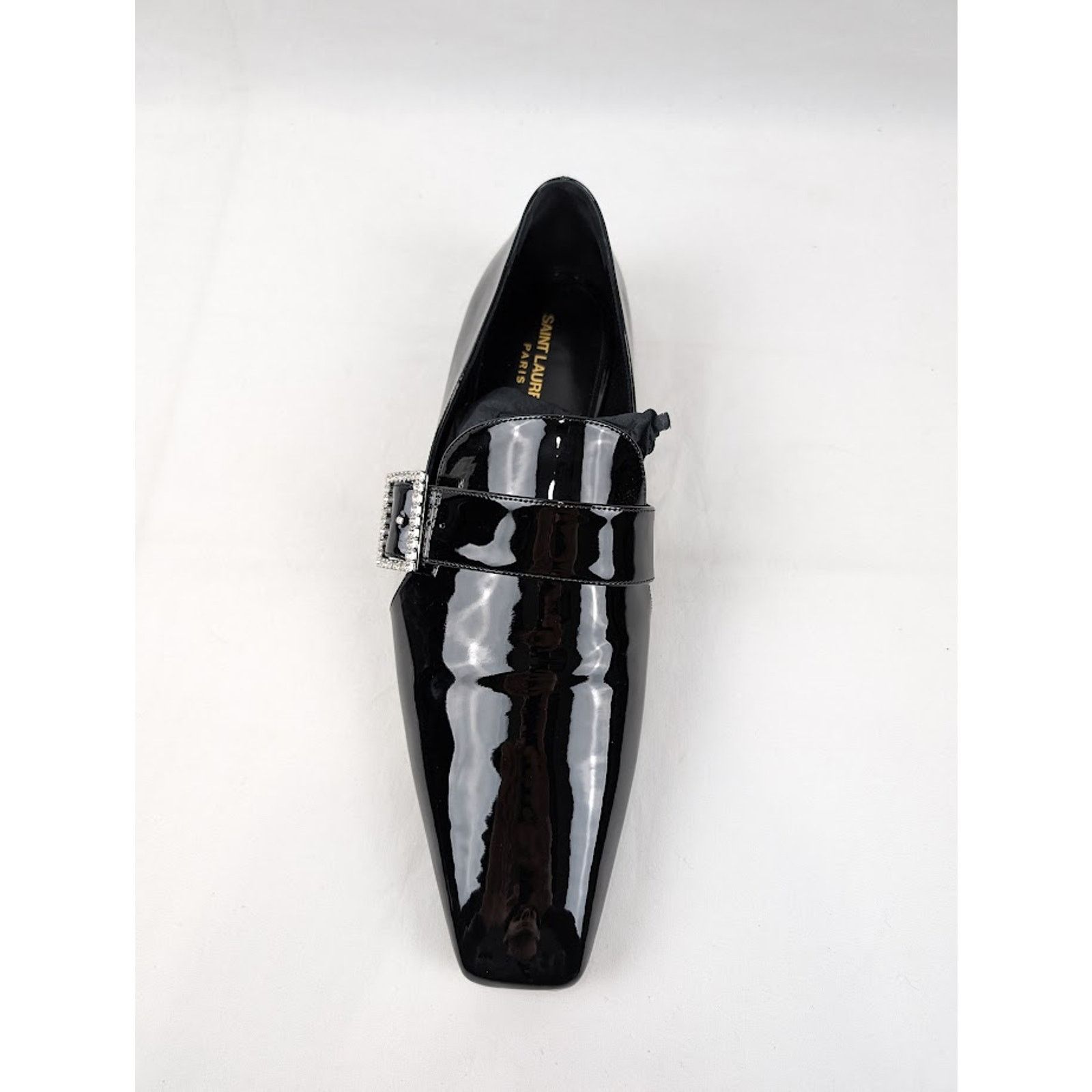 Saint Laurent Paris o1rshd1 Vernice Grupy Tristan Slipper in Nero Size US 11 / EU 44 - 6 Thumbnail