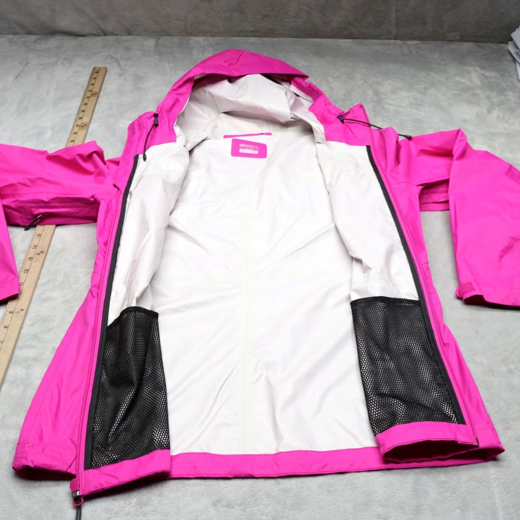 Merrell Merrell Jacket Womens Medium Pink Hooded Wind Rain Full Zip Lightweight Ripstop Size M / US 6-8 / IT 42-44 - 6 Thumbnail