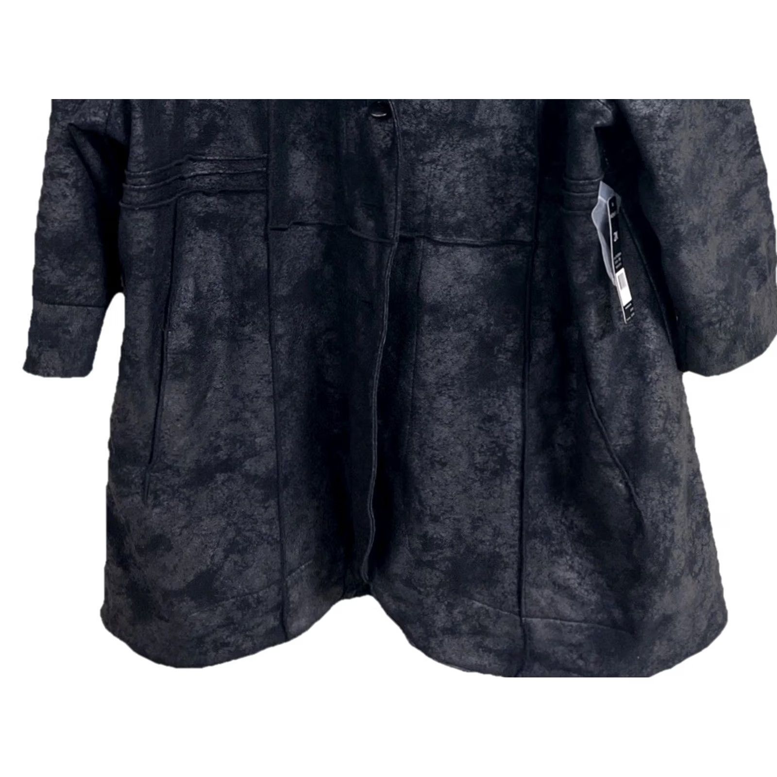 NIC+ZOE Nic + Zoe Women's Black Lounge Around Jacket Coat Plus Size 2X NWT Size XXL / US 16-18 / IT 52-54 - 3 Thumbnail