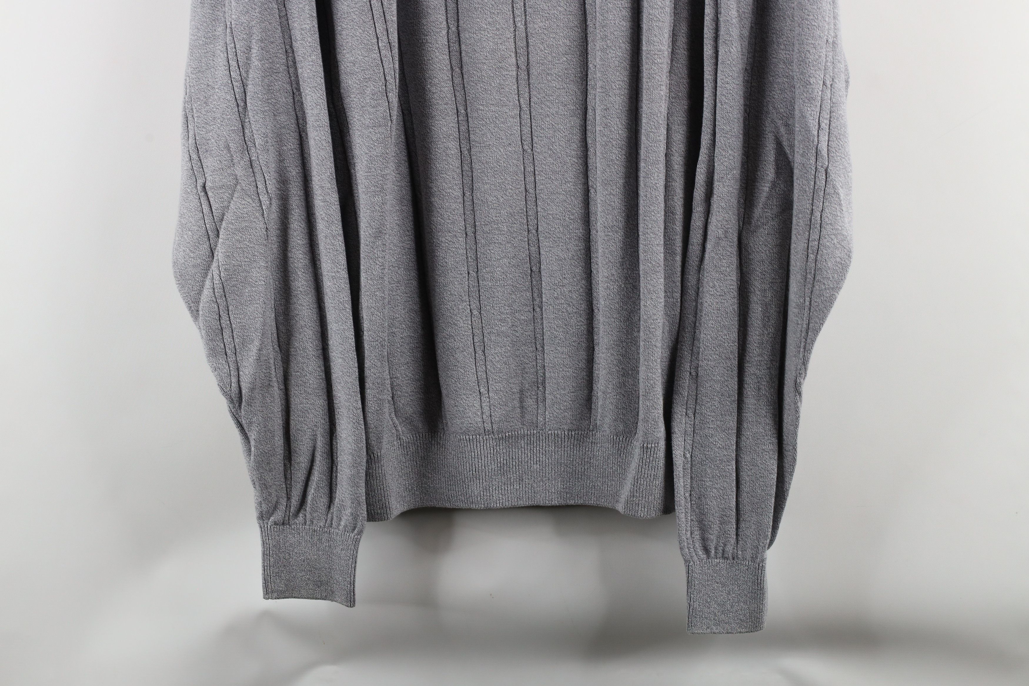 Vintage Vintage 90s Streetwear Cable Knit Crewneck Sweater Gray Size US L / EU 52-54 / 3 - 3 Thumbnail