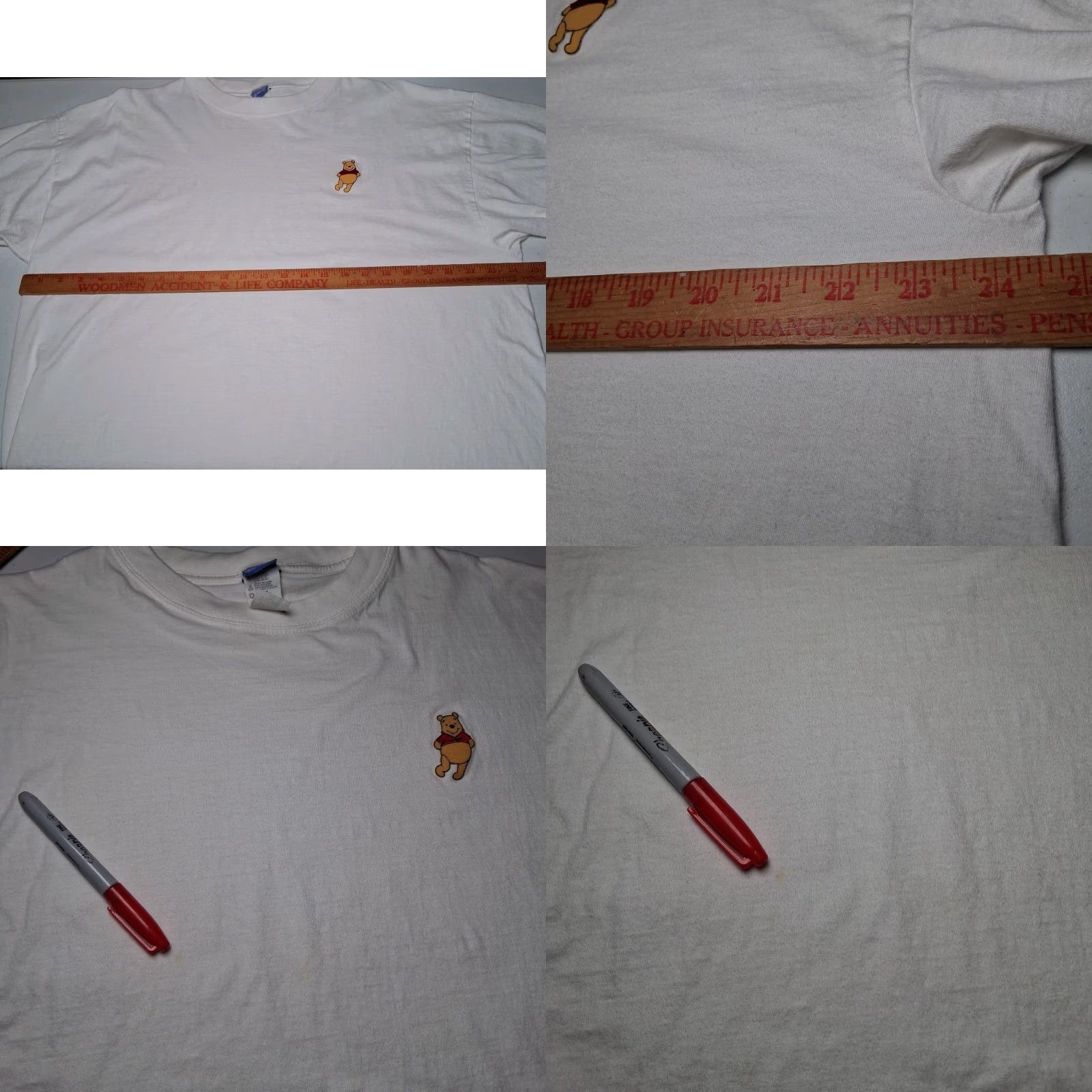Disney VINTAGE Disney Winnie The Pooh Sleep Shirt 2XL White Cotton Character READ Shirt Womens Short Sleeve Po h Bear Pooh Bear Ladies 2XL White Cotton Size XXL / US 16-18 / IT 52-54 - 8 Thumbnail