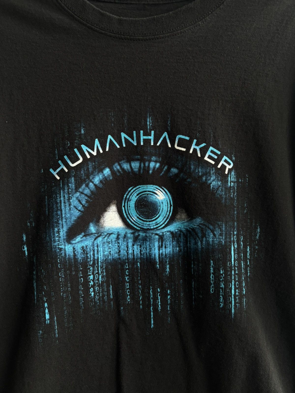 Vintage Vintage Streetwear Y2K Human Hacker Futuristic Hanes T-shirt Size US L / EU 52-54 / 3 - 2 Thumbnail