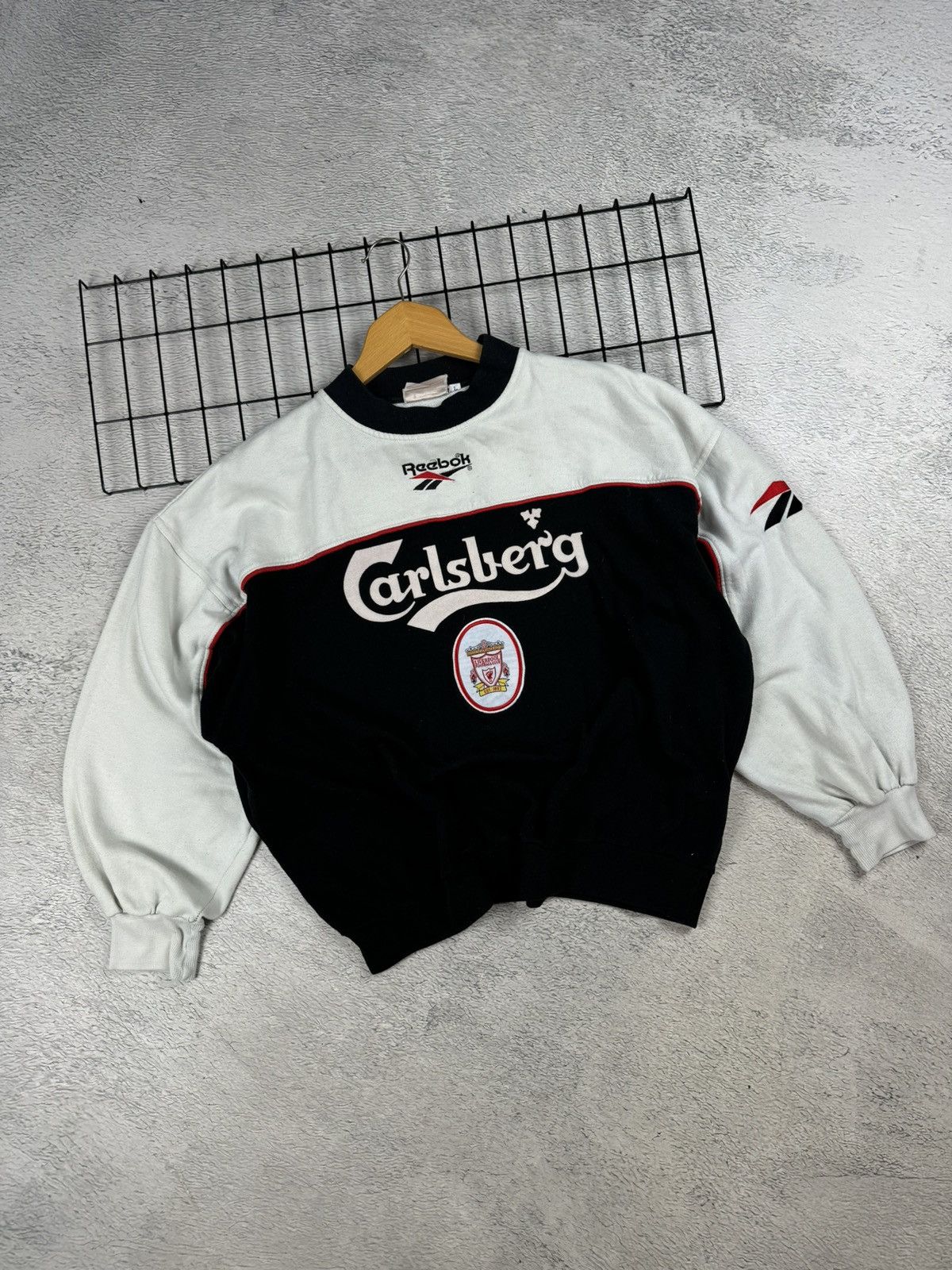 Vintage 90 s Vintage Liverpool 1996 Pre Match Sweatshirt Blokcore Grailed