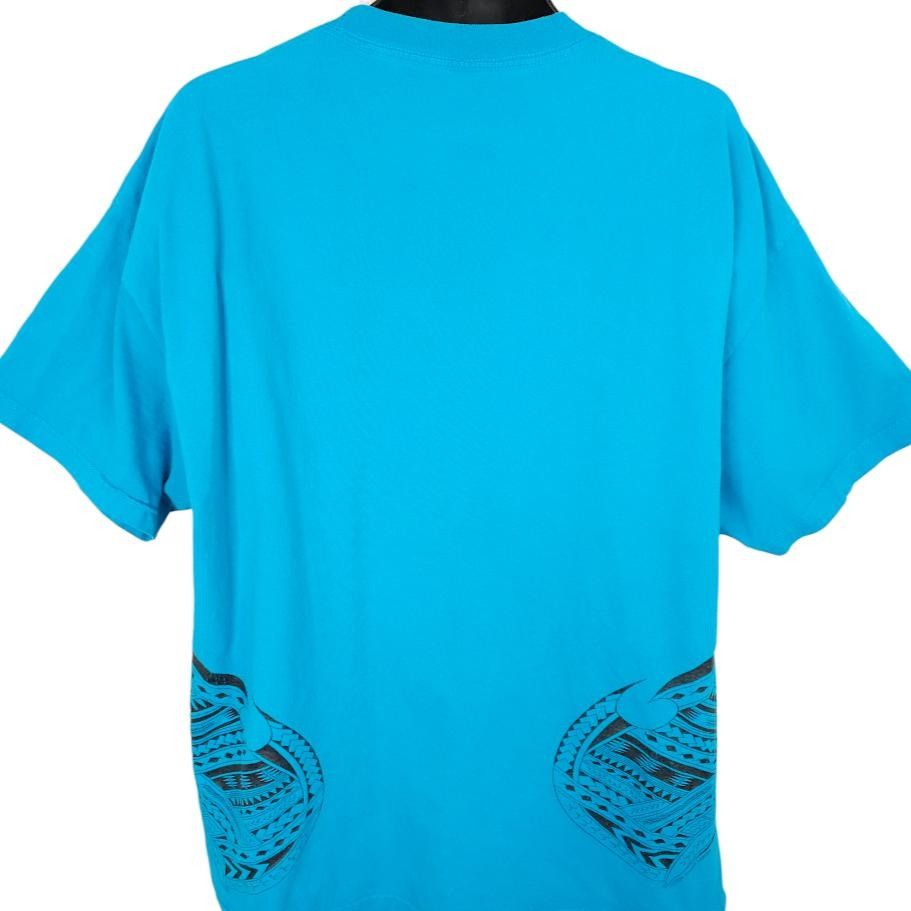 Vintage Vintage Polynesian Tribal T Shirt Mens Size 2XL Blue Teal Size US XXL / EU 58 / 5 - 3 Thumbnail