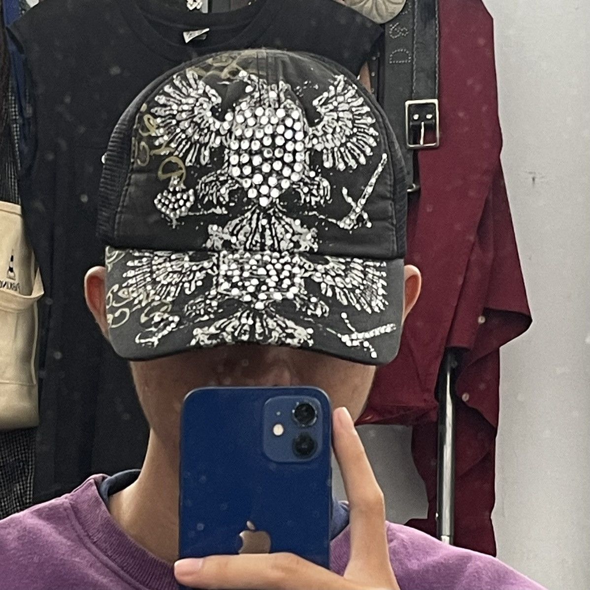 If Six Was Nine × Japanese Brand × Le Grande Bleu (L.G.B.) Black eagle crystal hat ifsixwasnine styled Size ONE SIZE - 2 Thumbnail