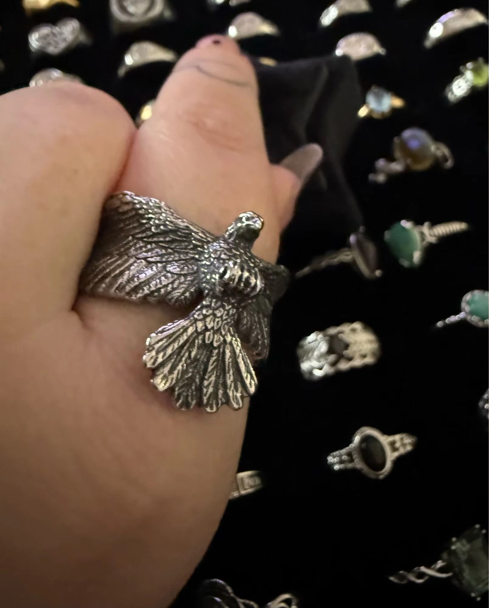 Jewelry Flying Eagle Ring Streetwear Jewelry Fashion Gift Size ONE SIZE - 2 Thumbnail