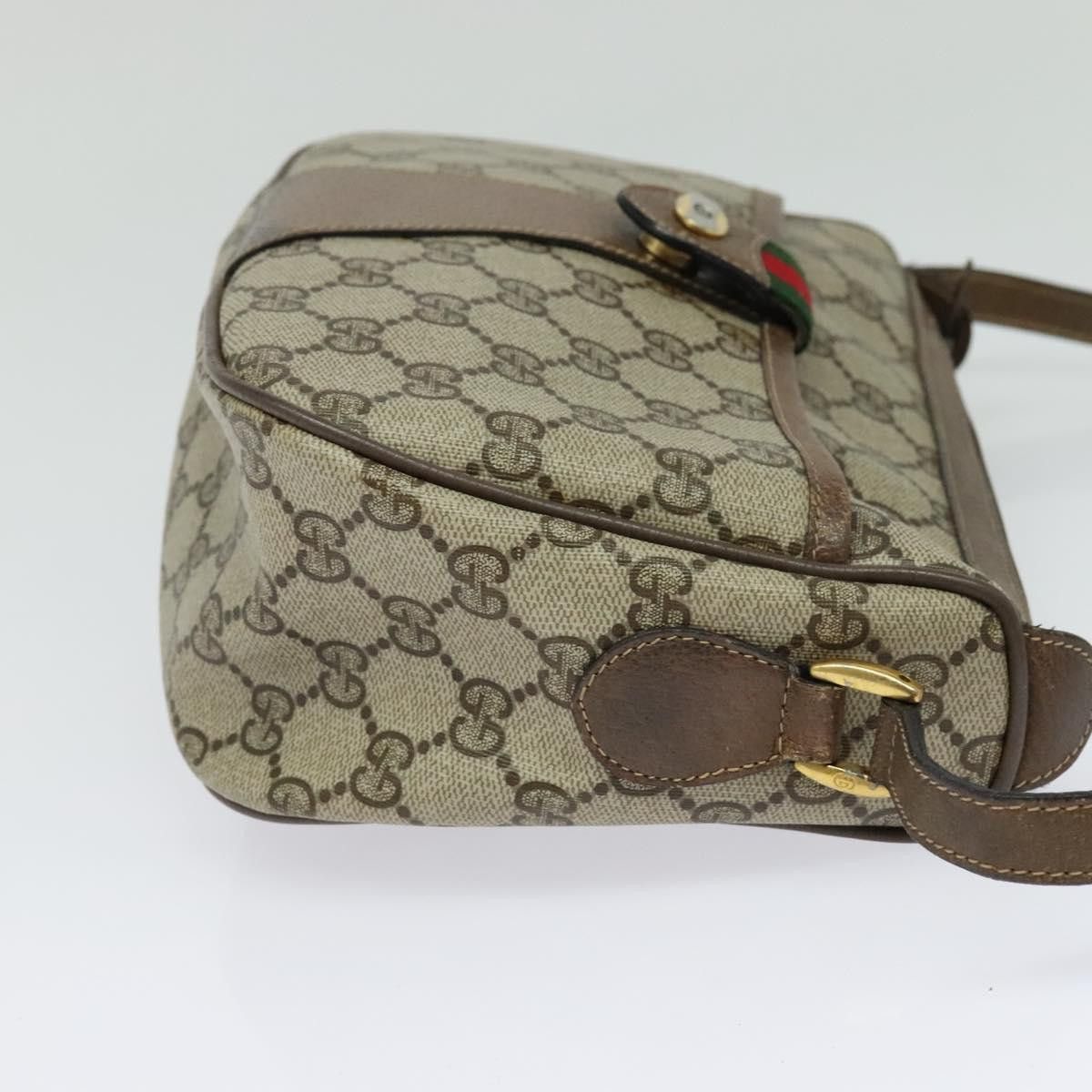 Gucci GUCCI GG Supreme Web Sherry Line Shoulder Bag Pvc Beige Size ONE SIZE - 5 Thumbnail