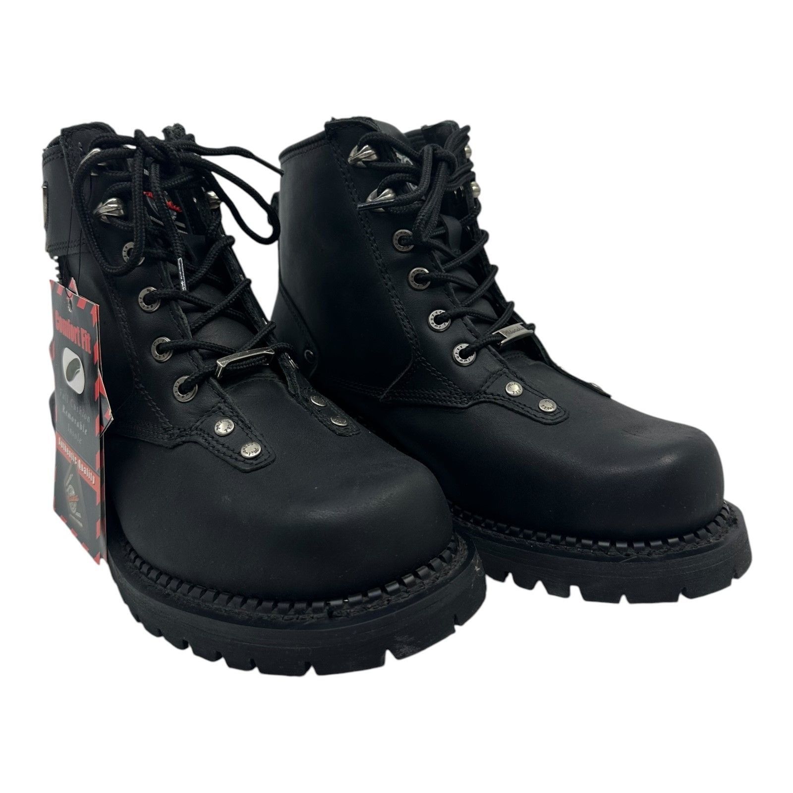 Other Milwaukee Leather Black Motorcycle Boots Mens Size 9D USA St Size US 9 / EU 42 - 14 Thumbnail