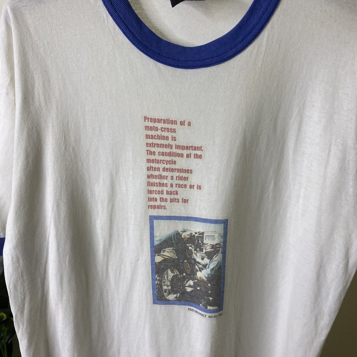 Vintage 1990s Motocross Perfomance Wear Racing Ringer T Shirt Size US L / EU 52-54 / 3 - 2 Thumbnail