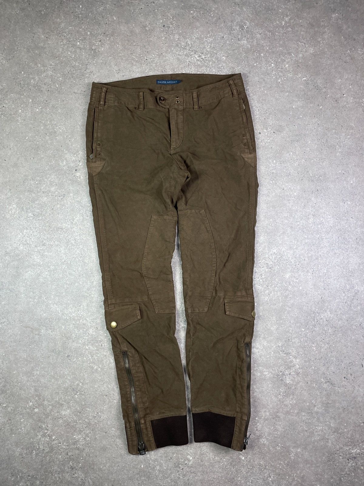Polo Ralph Lauren × Ralph Lauren × Vintage Polo Ralph Lauren Suede Concho Leather Cowboy Pants Western Size US 32 / EU 48 - 1 Thumbnail