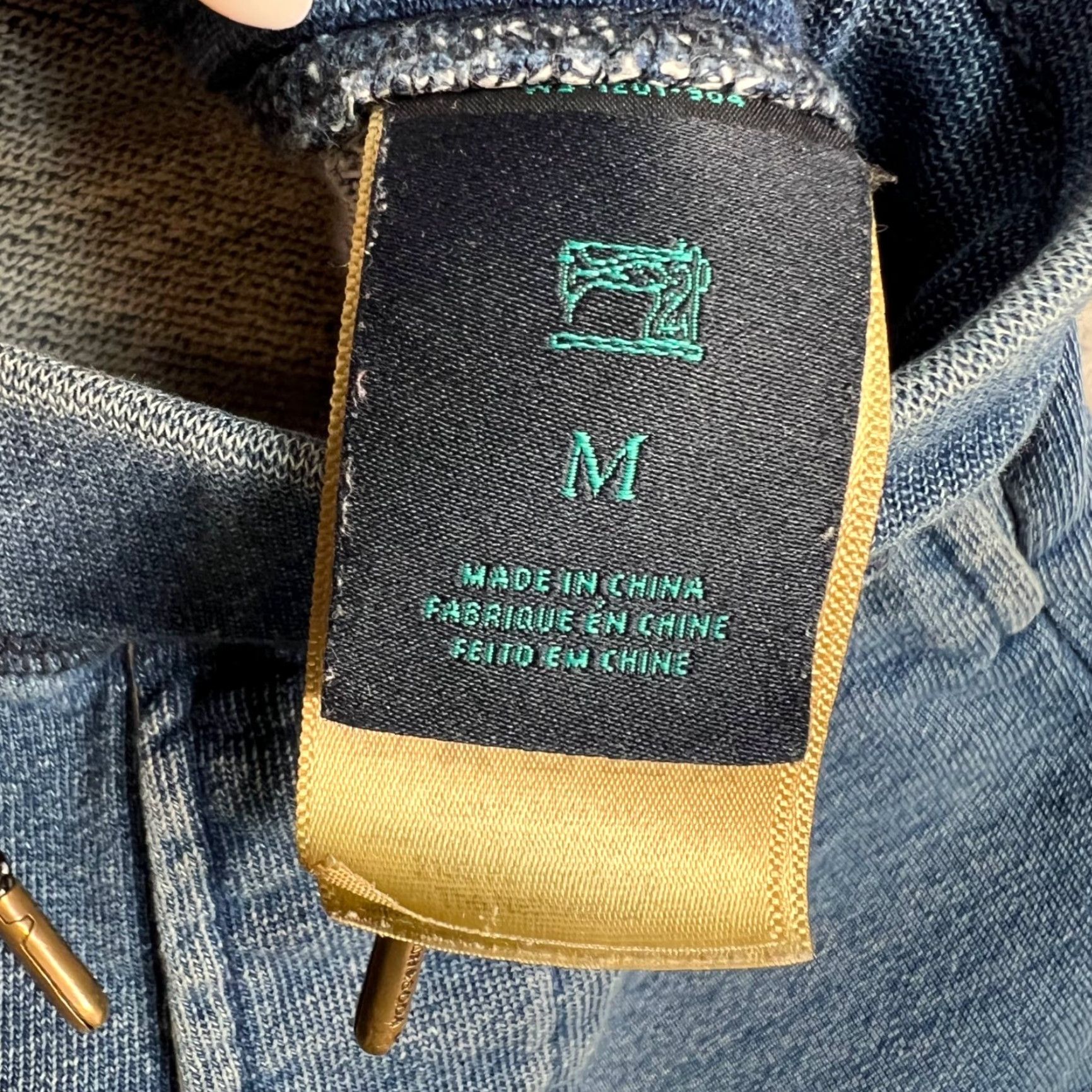Scotch & Soda Scotch & Soda Shorts Medium With Drawstring Waist Blue Denim Look Sweat Size 32" / US 10 / IT 46 - 4 Thumbnail
