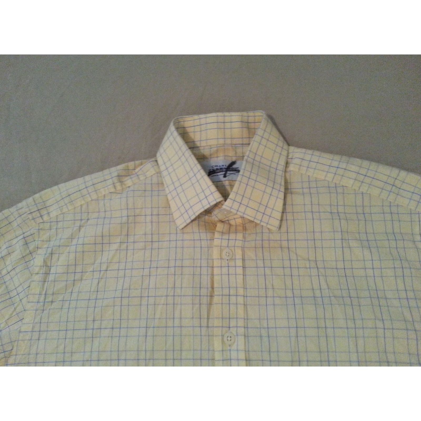 Charles Tyrwhitt Charles Tyrwhitt Shirt Mens 16 Yellow Dress Button Cotton Size 42R - 3 Thumbnail