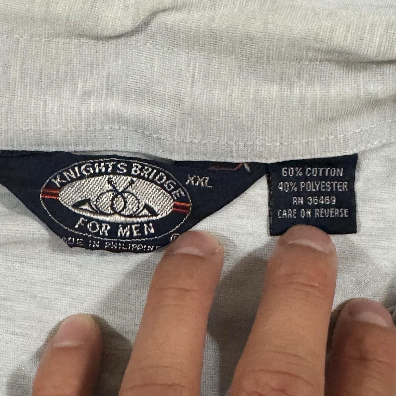 Knightsbridge Vintage 80s Knights Bridge Light Blue Polo Shirt Preppy Size US XXL / EU 58 / 5 - 4 Thumbnail